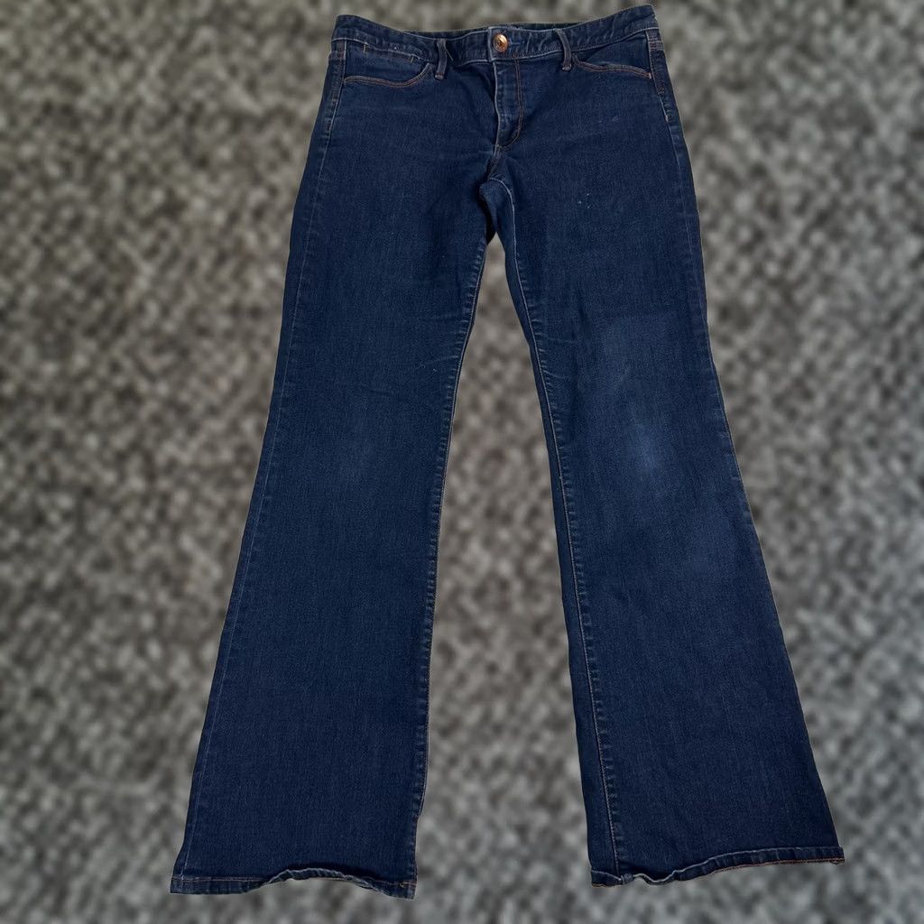 Banana Republic Banana Republic Boot Jeans Womens 31R Dark Wash Blue Stretch Denim Casual Bootcut Pockets Size 24" / US 00 / IT 34 - 1 Thumbnail