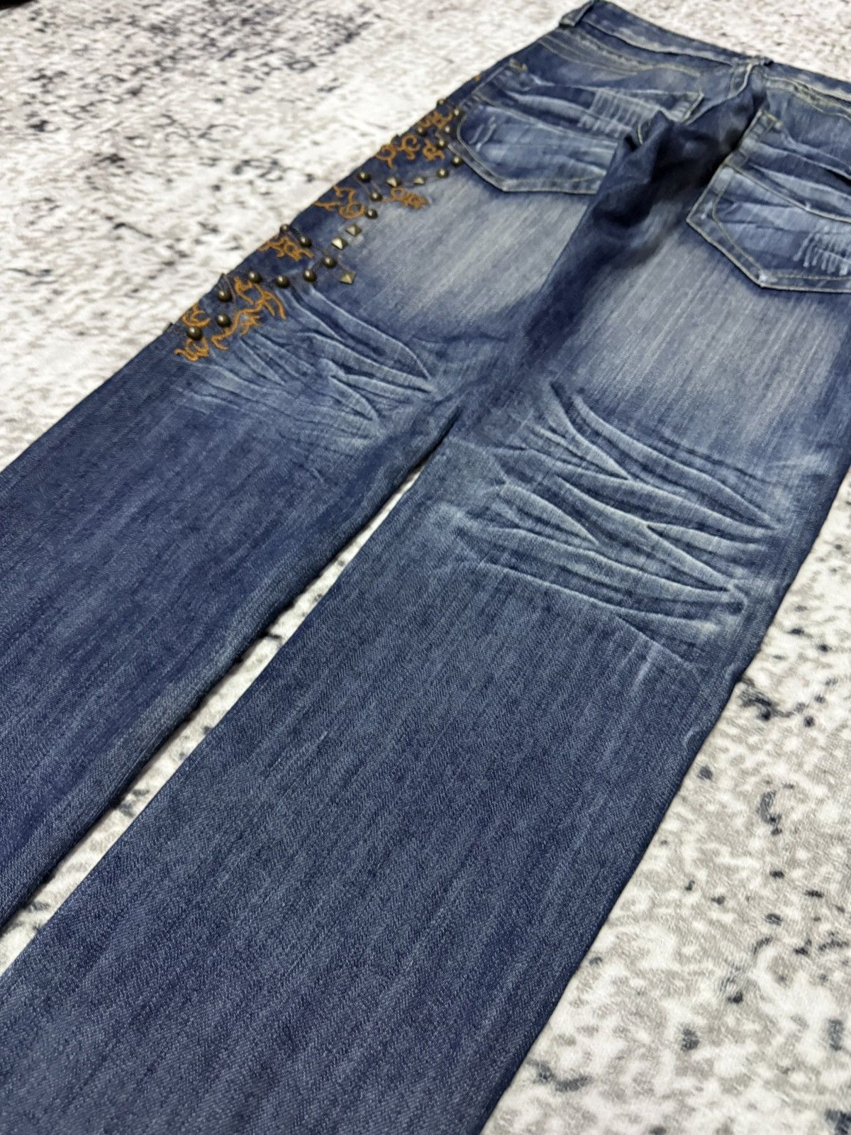 Japanese Brand Tornado Mart Style Studded Tribal Denim Japanese Brand Size US 30 / EU 46 - 12 Thumbnail