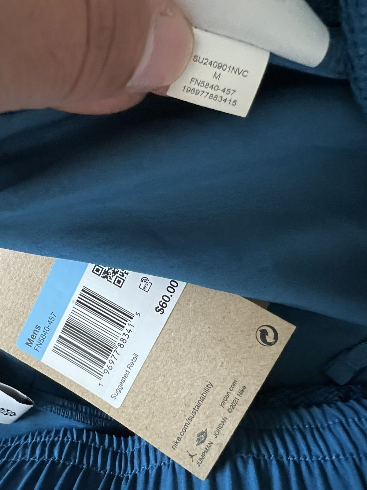Jordan Brand Jordan Sport Mens Dri FIT Woven Pants Blue Size US 30 / EU 46 - 8 Thumbnail