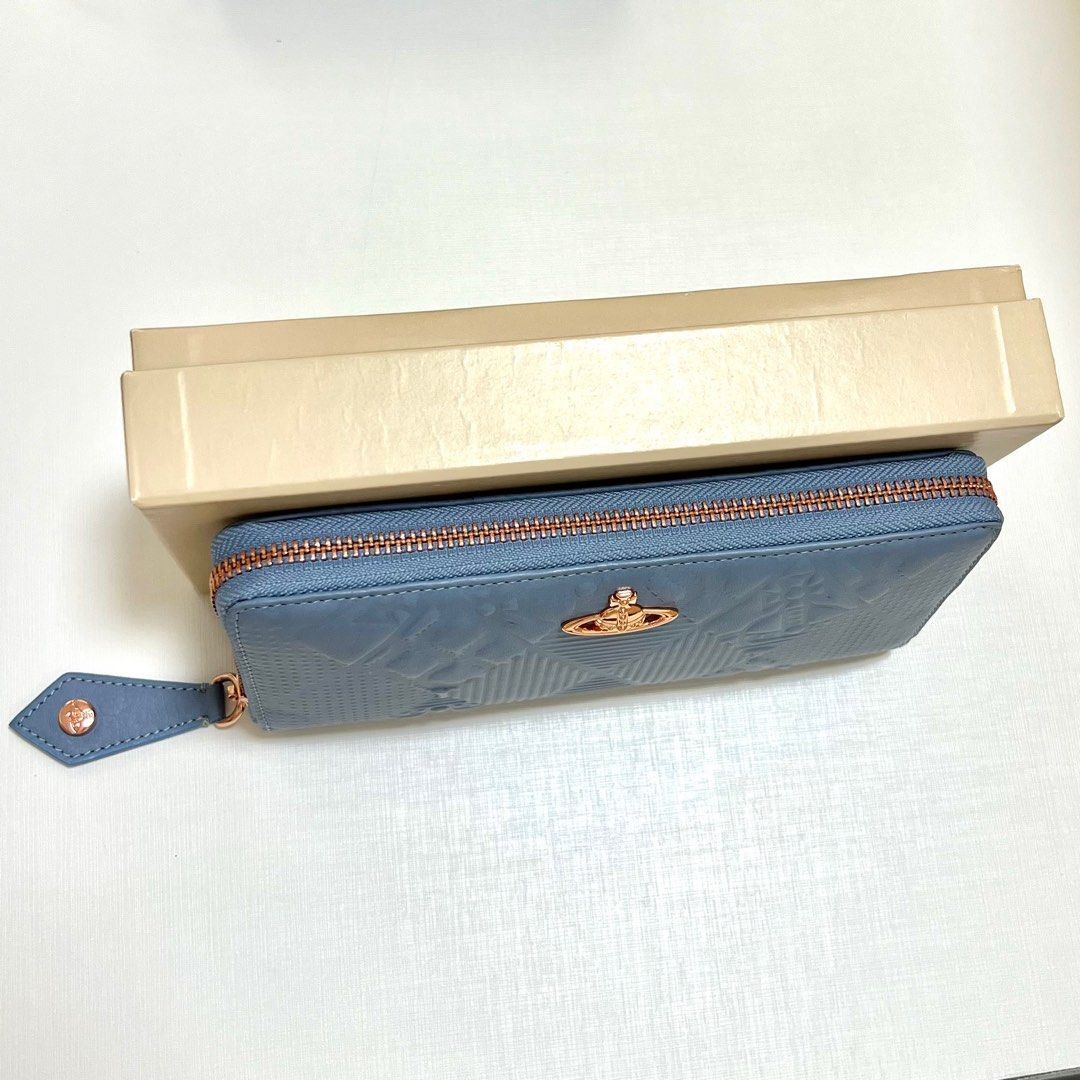 Vivienne Westwood Vivienne Westwood Long Zip Wallet Light Blue Size ONE SIZE - 2 Thumbnail