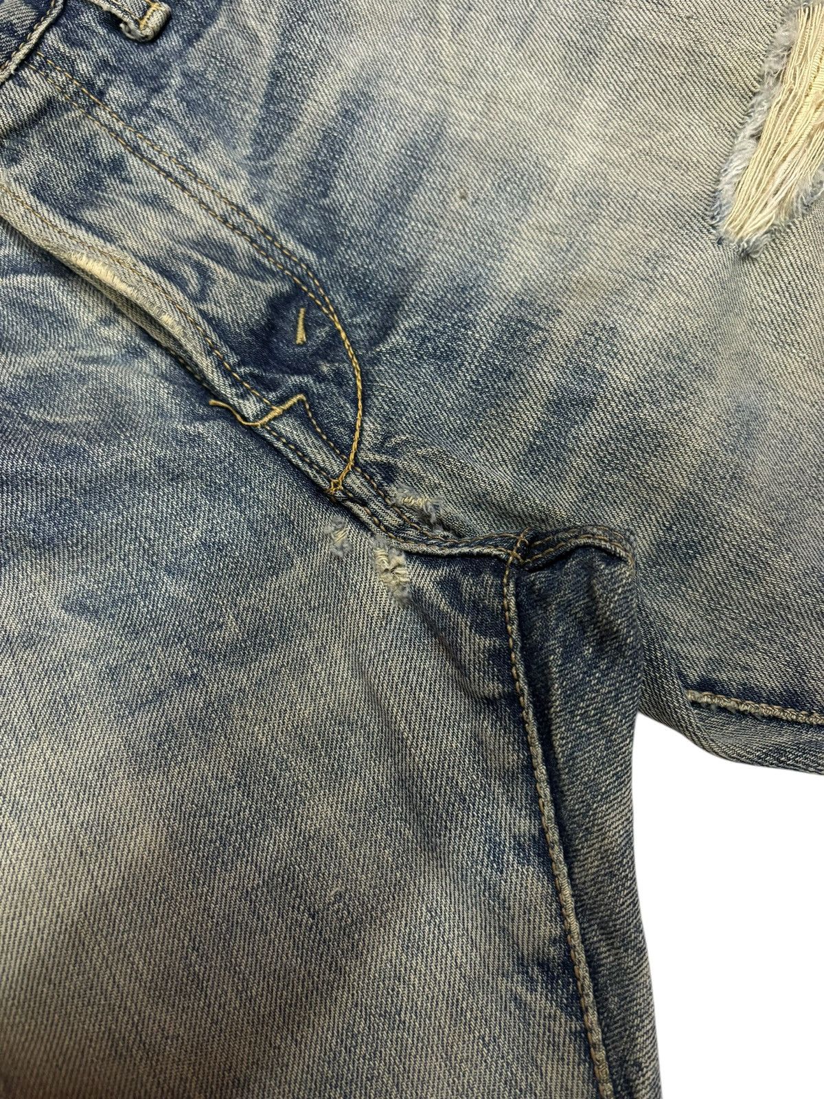 *A VONTADE × If Six Was Nine Vtg A Vontade Kazuyuki Yamakawa Distressed Selvedge Jeans Size US 30 / EU 46 - 8 Thumbnail