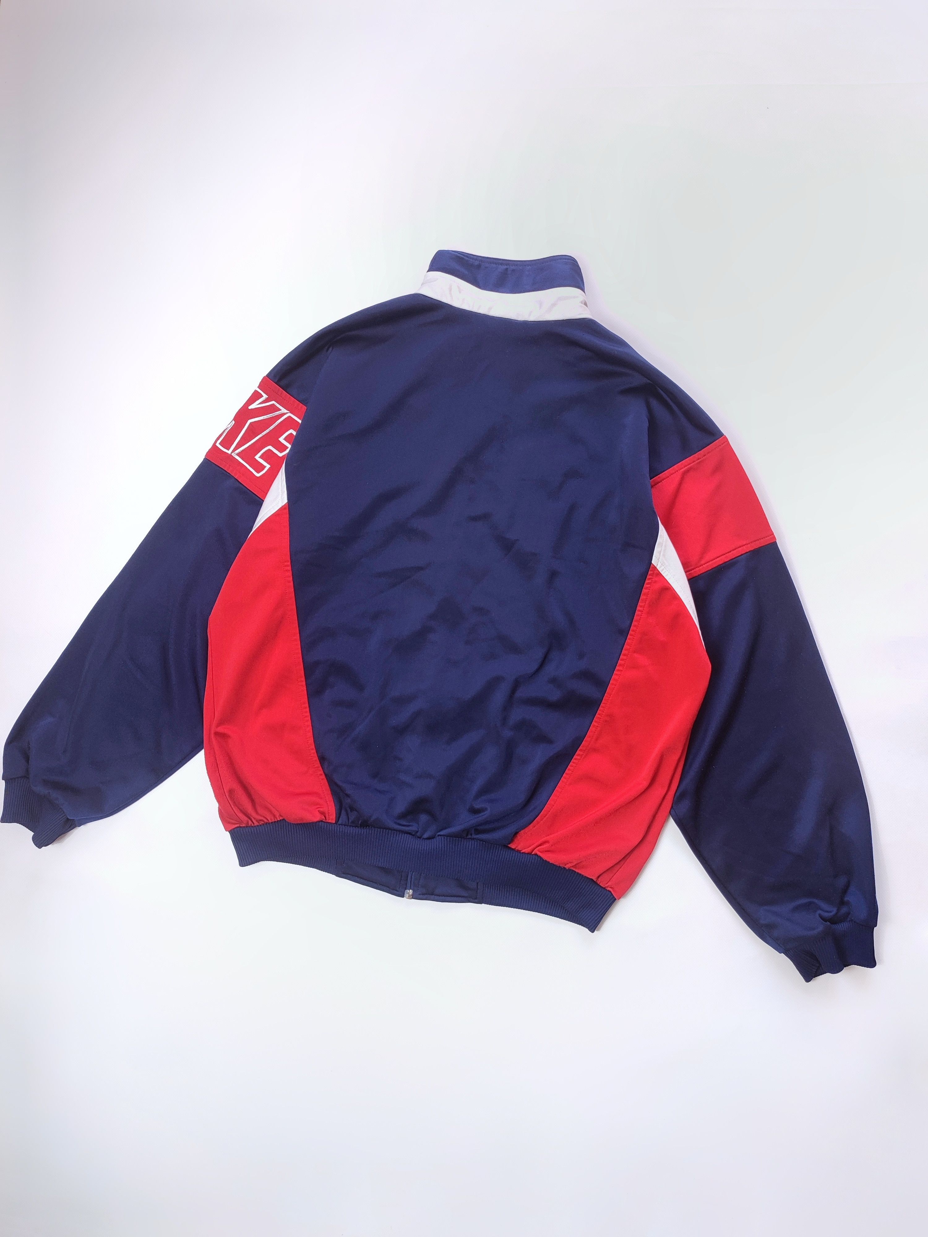 Nike Nike Vintage 90s Navy Red Windbreaker Jacket Size US S / EU 44-46 / 1 - 3 Thumbnail