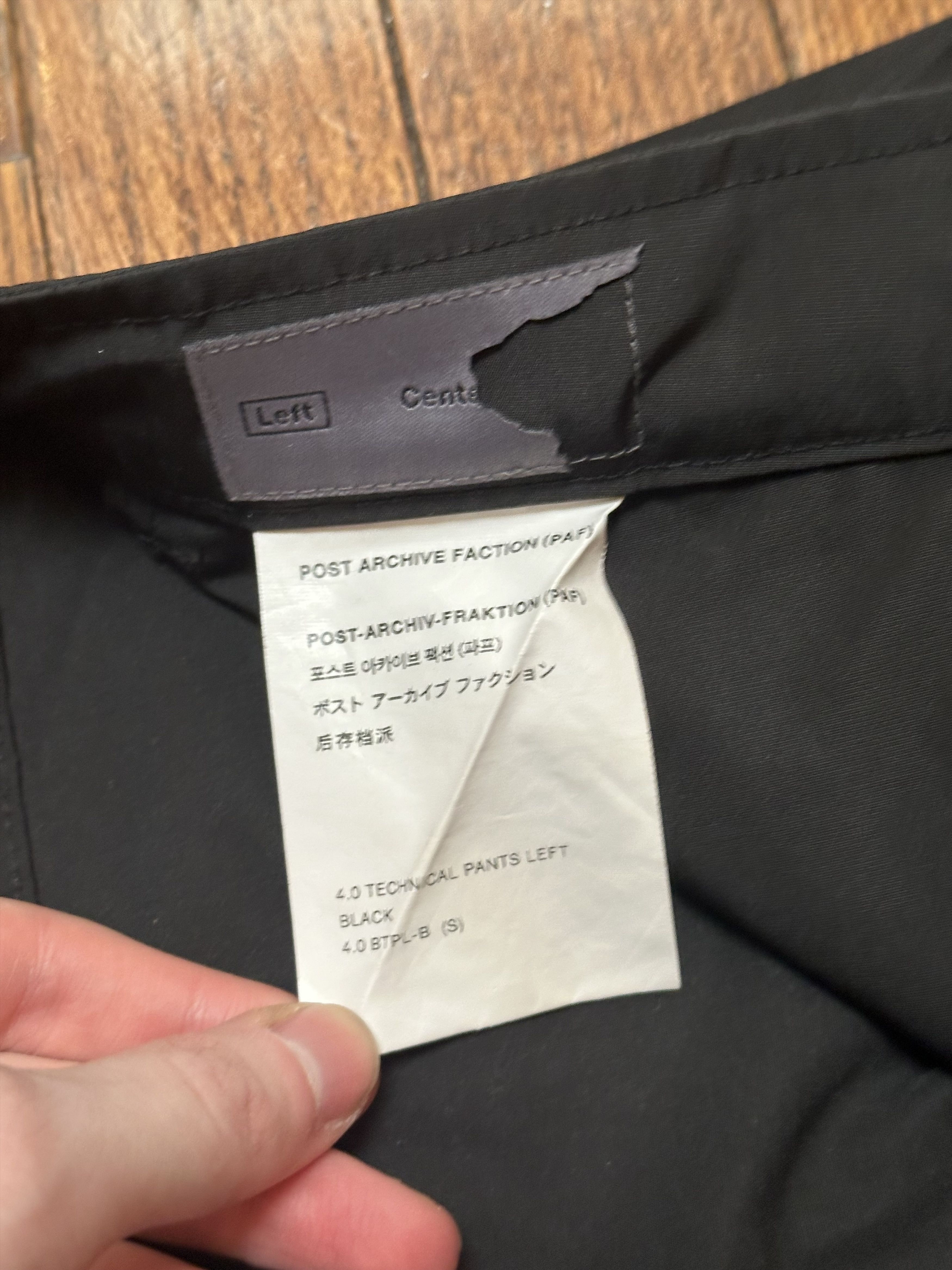POST ARCHIVE FACTION (PAF) PAF 4.0 Left Black Technical Pants Small Size US 30 / EU 46 - 5 Thumbnail