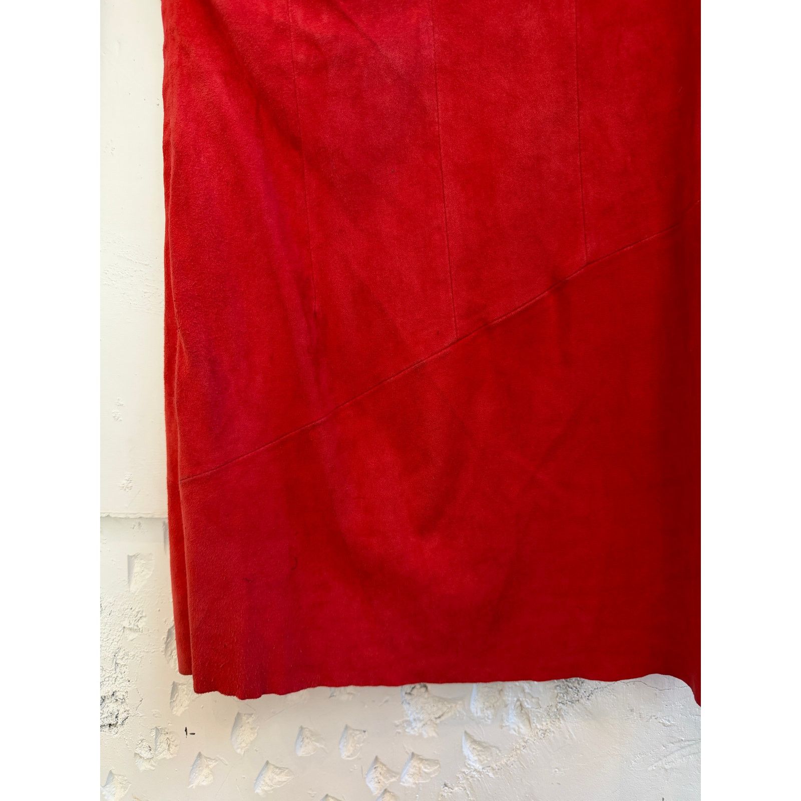 Jitrois Jitrois. Red Suede Dress Size S / US 4 / IT 40 - 6 Thumbnail