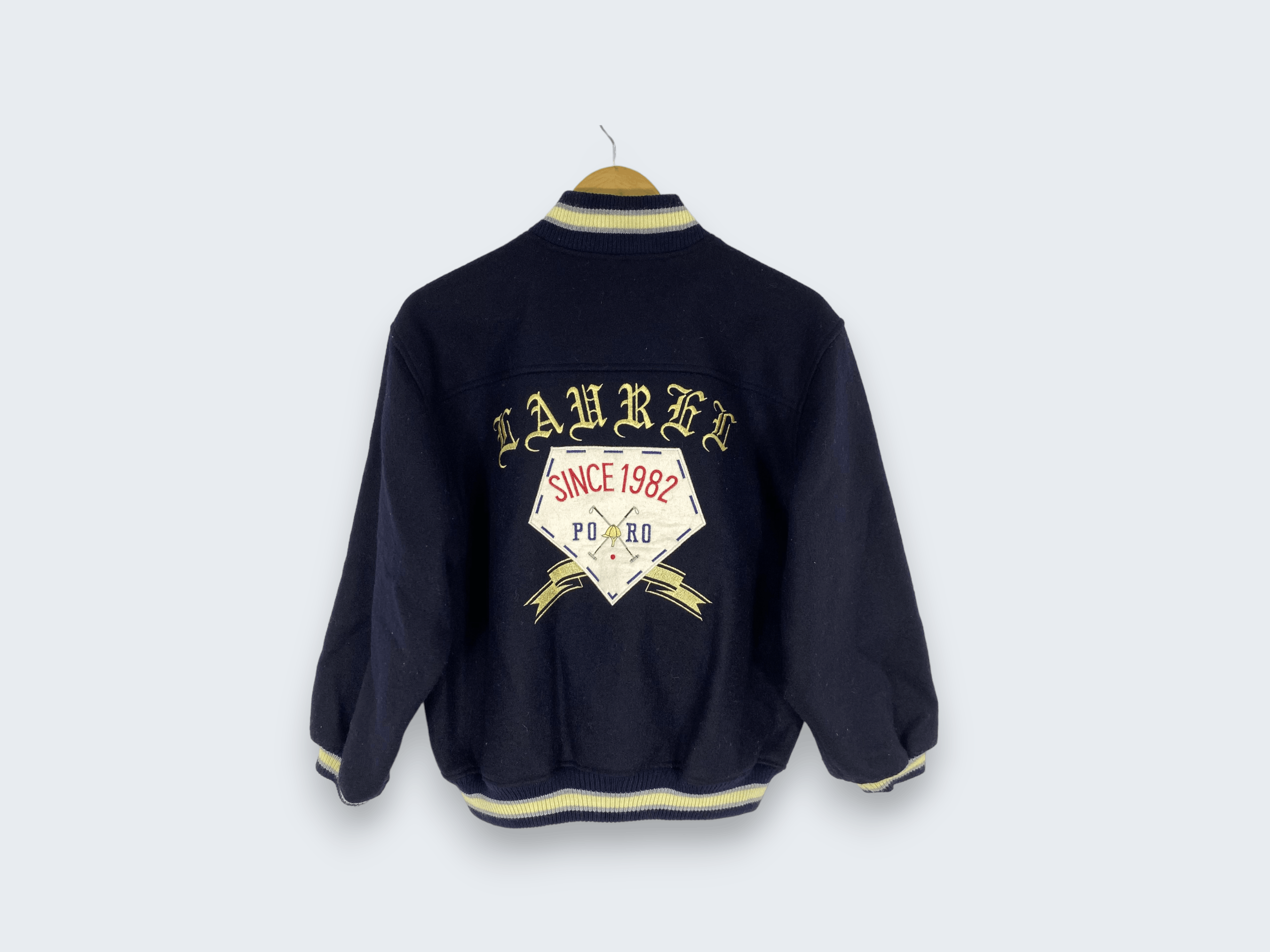 Vintage Vintage Femme Laurel Po Ro Varsity Jacket Wool Size US M / EU 48-50 / 2 - 1 Thumbnail