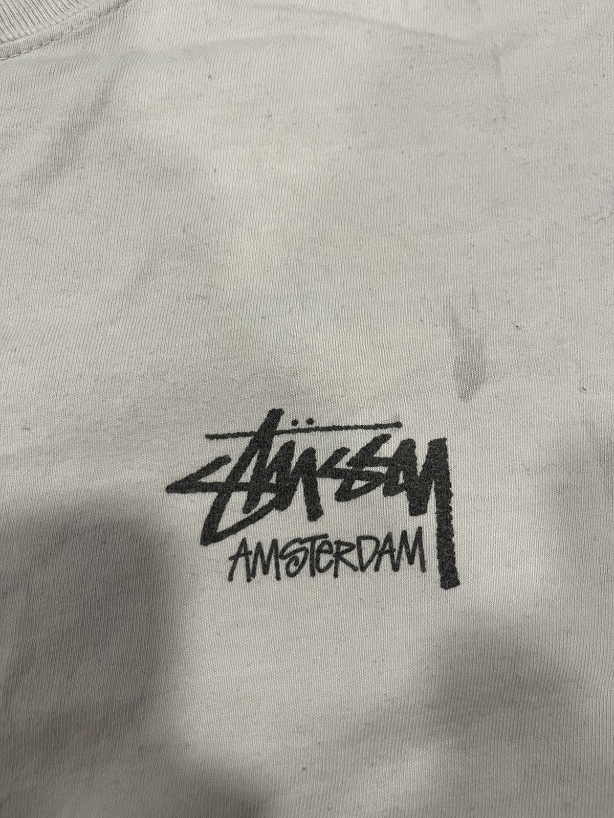 Stussy RARE Stussy Amsterdam Chapter Tee, Medium, White, Used Size US M / EU 48-50 / 2 - 4 Thumbnail