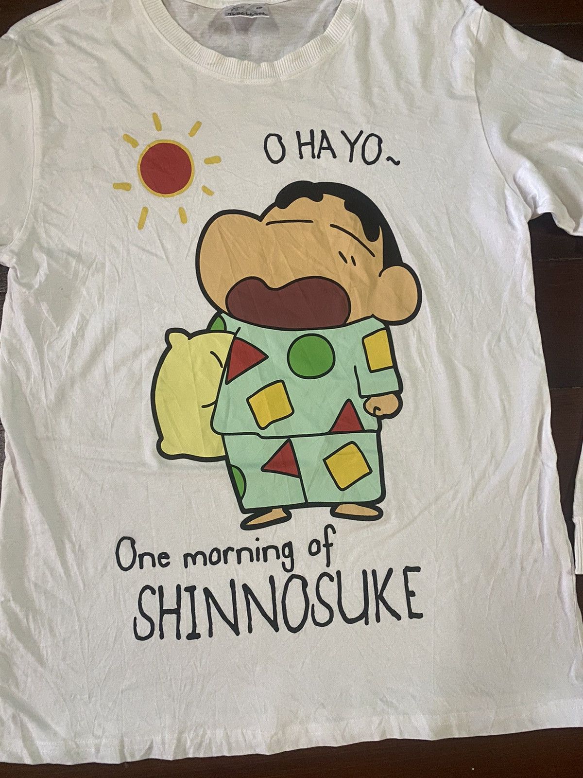 Anime × Vintage vintage CRAYON SHINCHAN o ha yo one morning funny cartoon Size US L / EU 52-54 / 3 - 5 Thumbnail