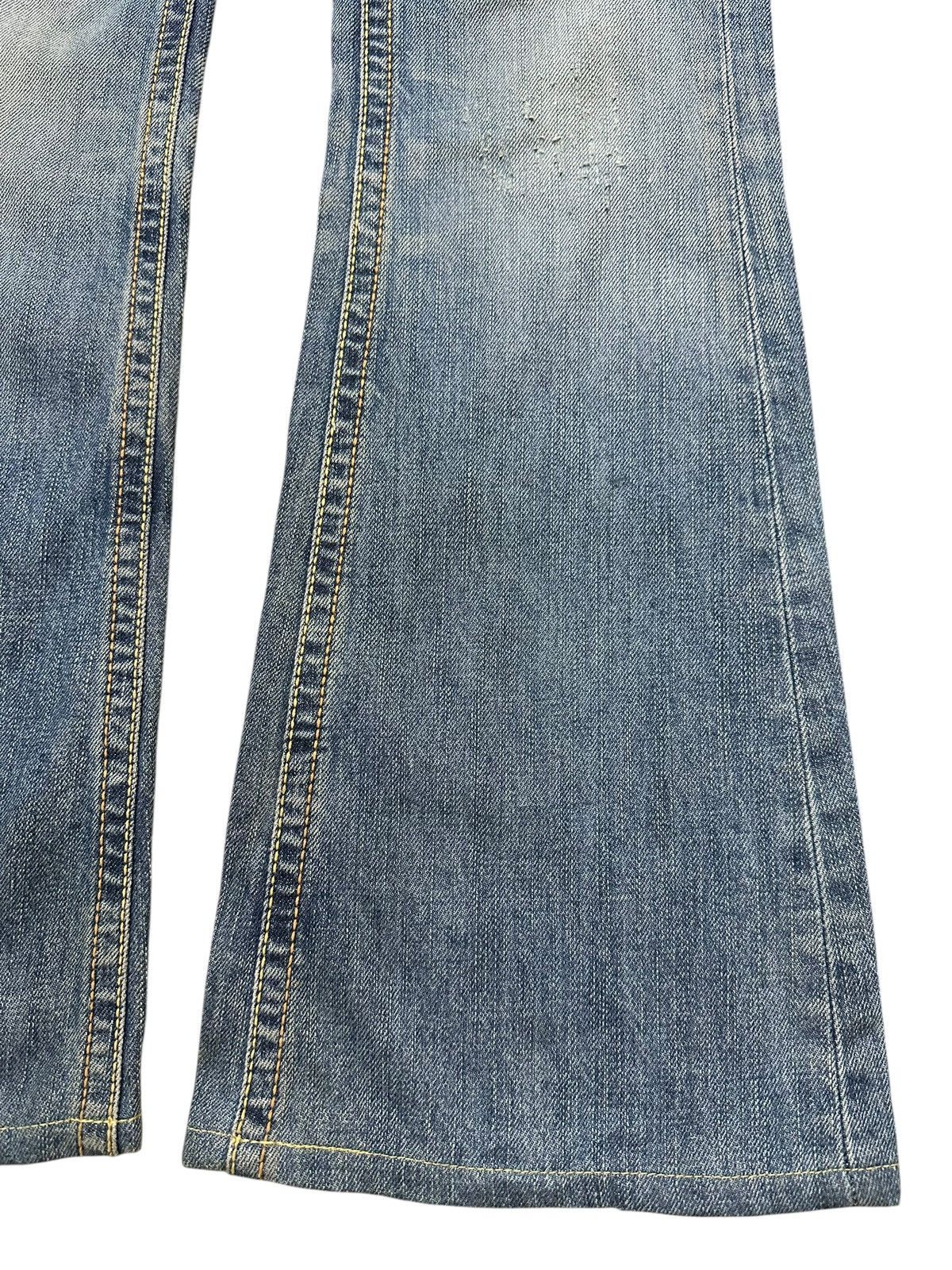 Edwin Vintage Japan Edwin Faded Wash Distress Wide Leg Flare Jeans Size 29" - 8 Thumbnail