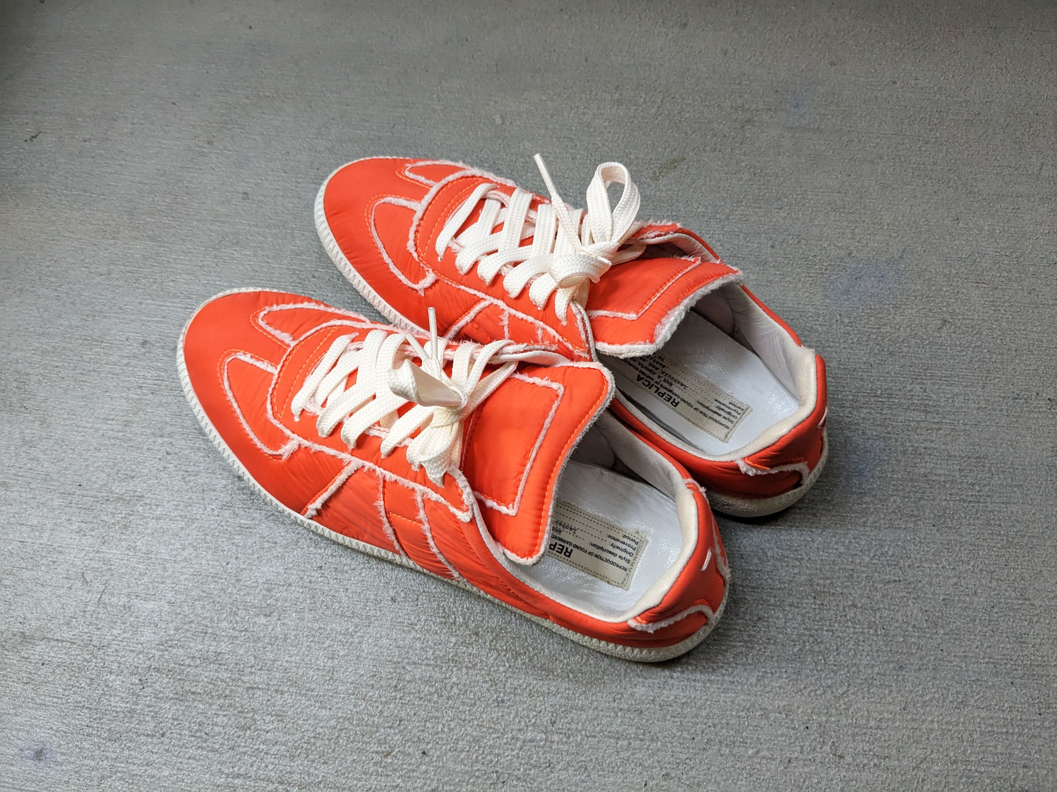 Maison Margiela Maison Margiela GAT Replica Orange White 7 40 Leather Size US 7 / EU 40 - 12 Thumbnail