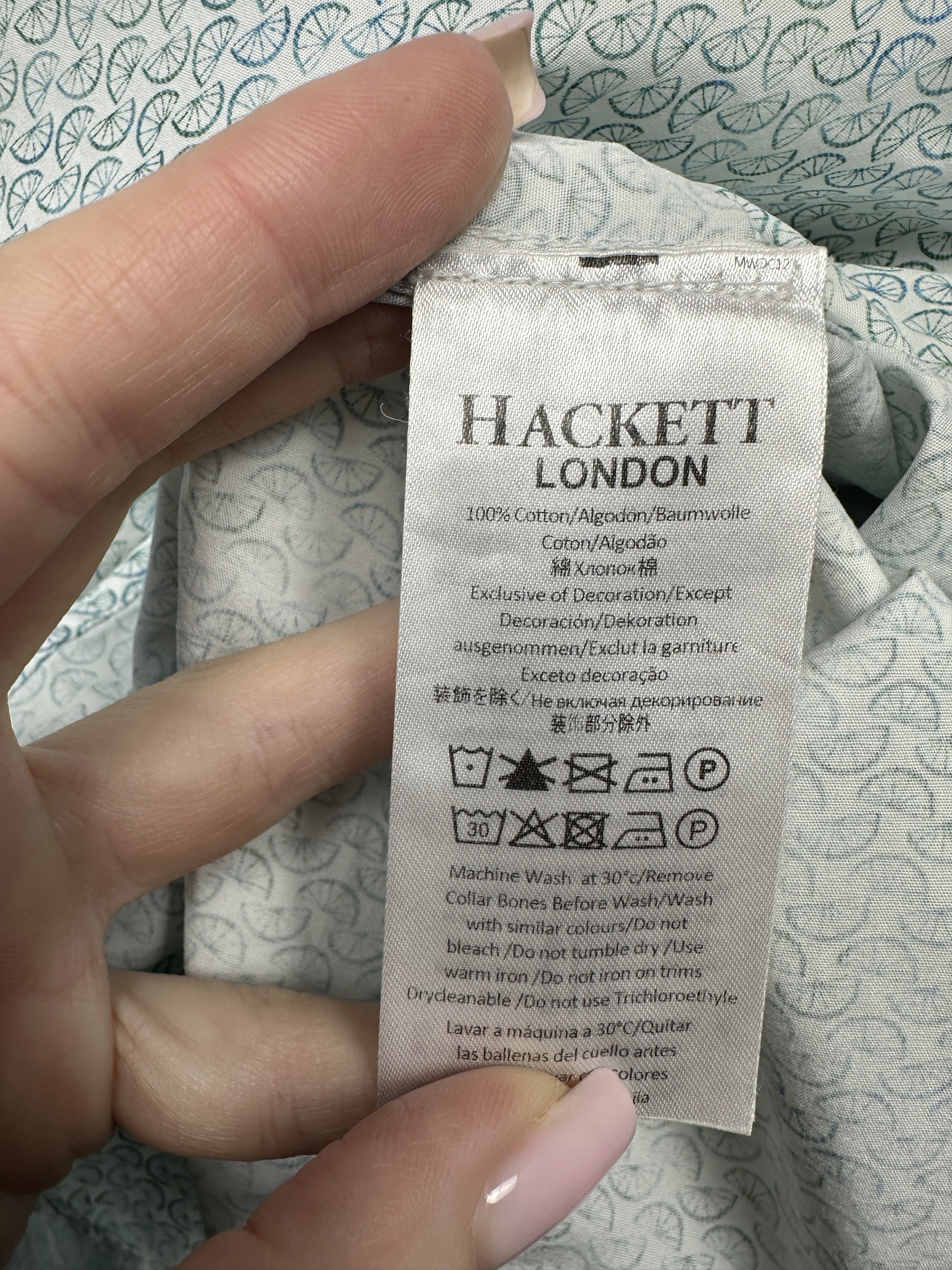 Hackett Hackett Mens Long Sleeve Shirt Slim Fit Size US XL / EU 56 / 4 - 4 Thumbnail