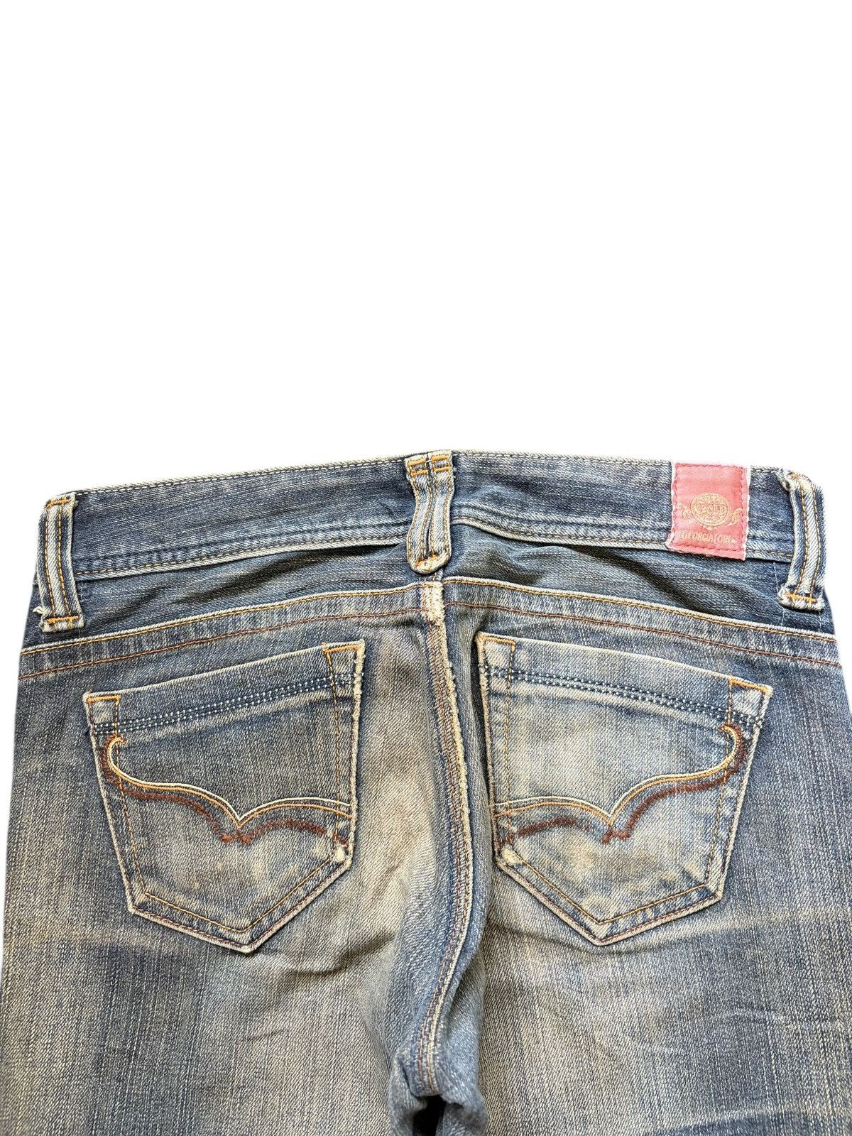 Hysteric Glamour Vintage Japanese Brand Mud Distress Low Rise Flare Jeans Size 28" / US 6 / IT 42 - 4 Thumbnail