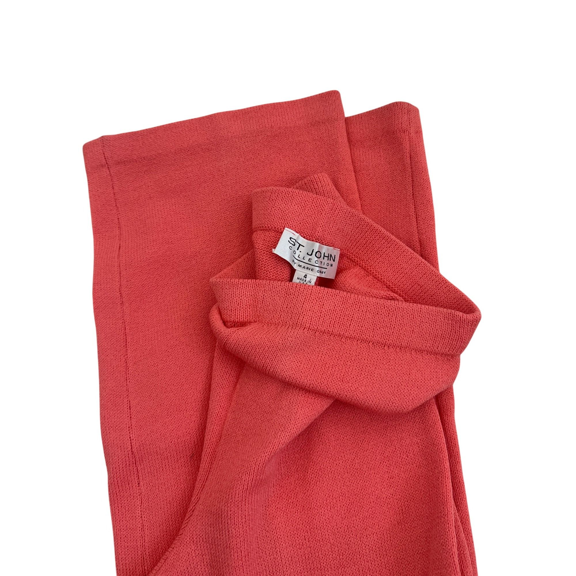 St. John St. John Collection Coral Knit Wide Leg Trousers Size 27" / US 4 / IT 40 - 4 Thumbnail