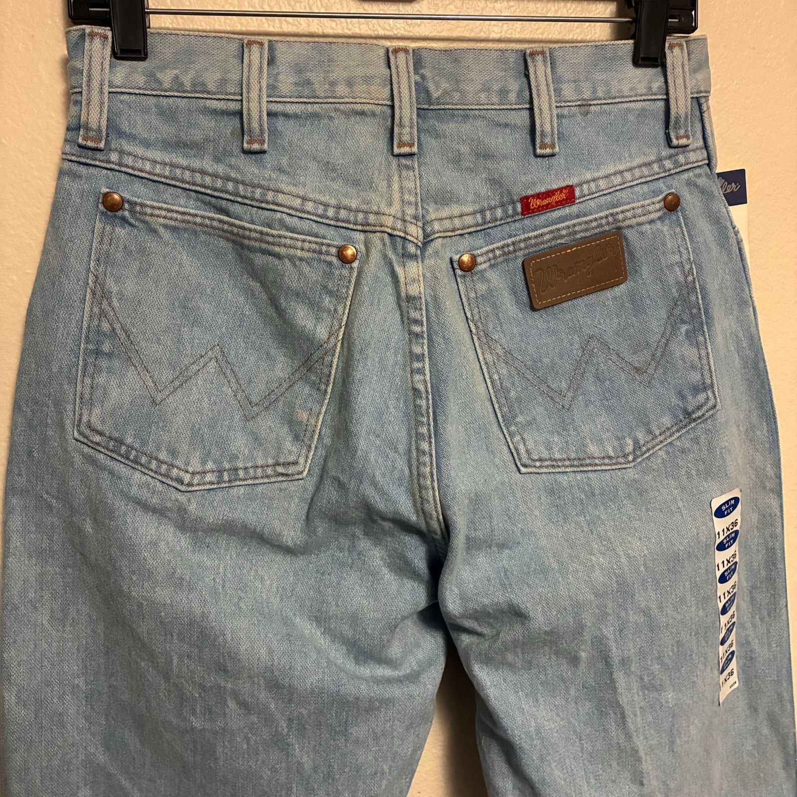 Wrangler NWT! Vintage Wrangler Gold Buckle USA Womens Size 11 x 36 Size 29" - 8 Thumbnail