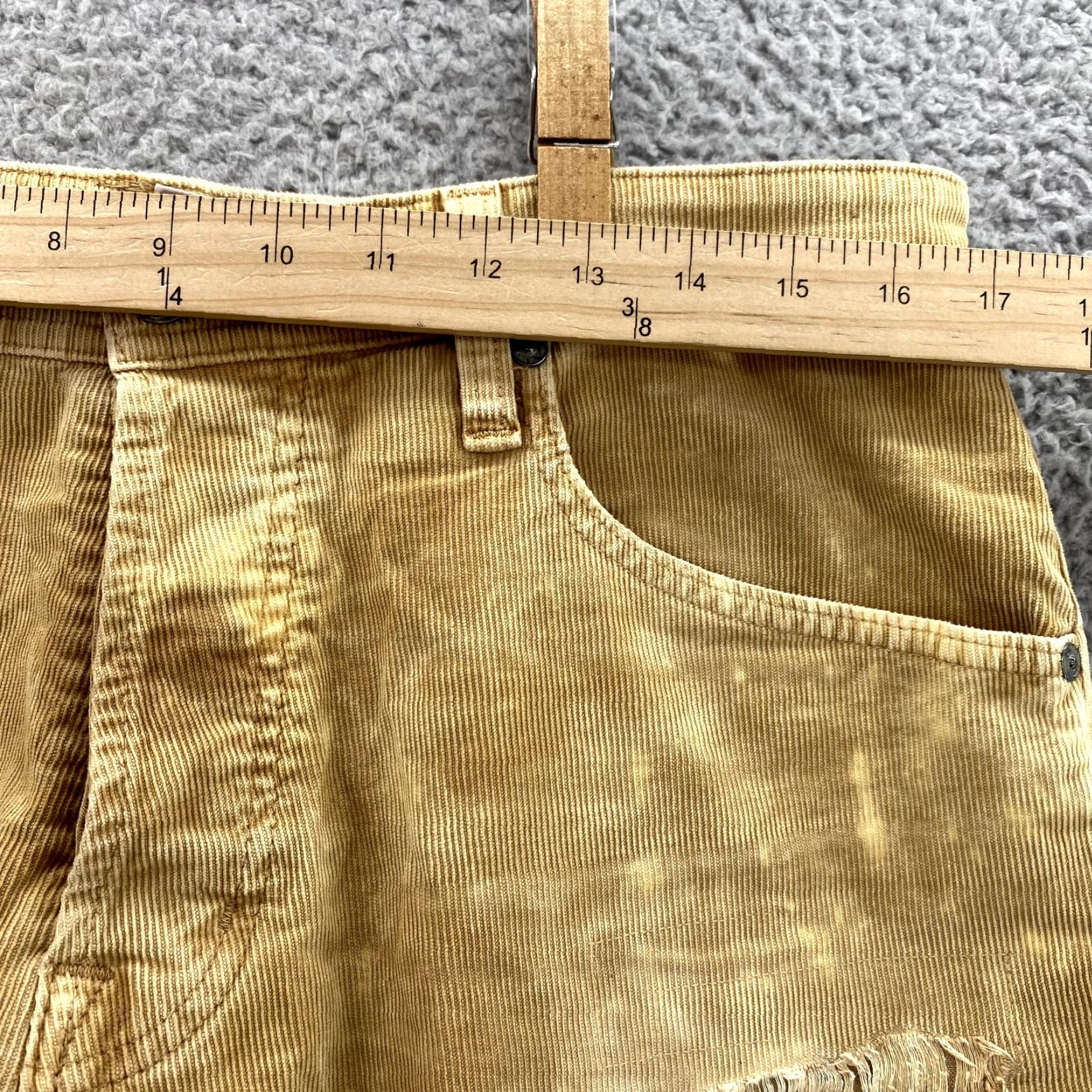 Vintage AG Adriano Goldschmied The Clyfton Corduroy Jeans Men's 32x28 Beige 90s Grunge Workwear Durable Relaxed Jeans Mens Size US 32 / EU 48 - 3 Thumbnail