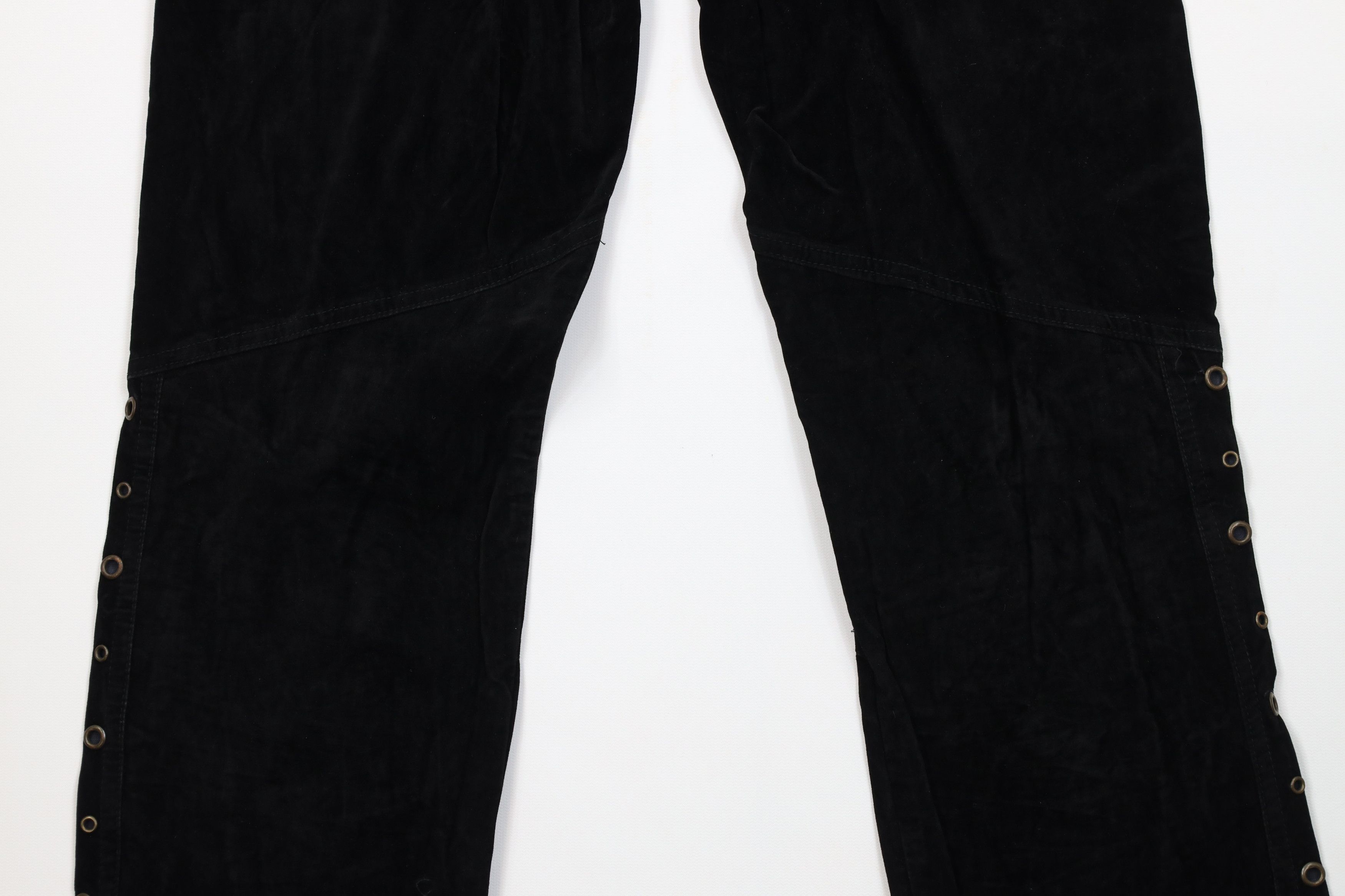 Lip Service Vintage 90s Lip Service Riveted Velvet Pants Black USA Size 32" / US 10 / IT 46 - 12 Thumbnail