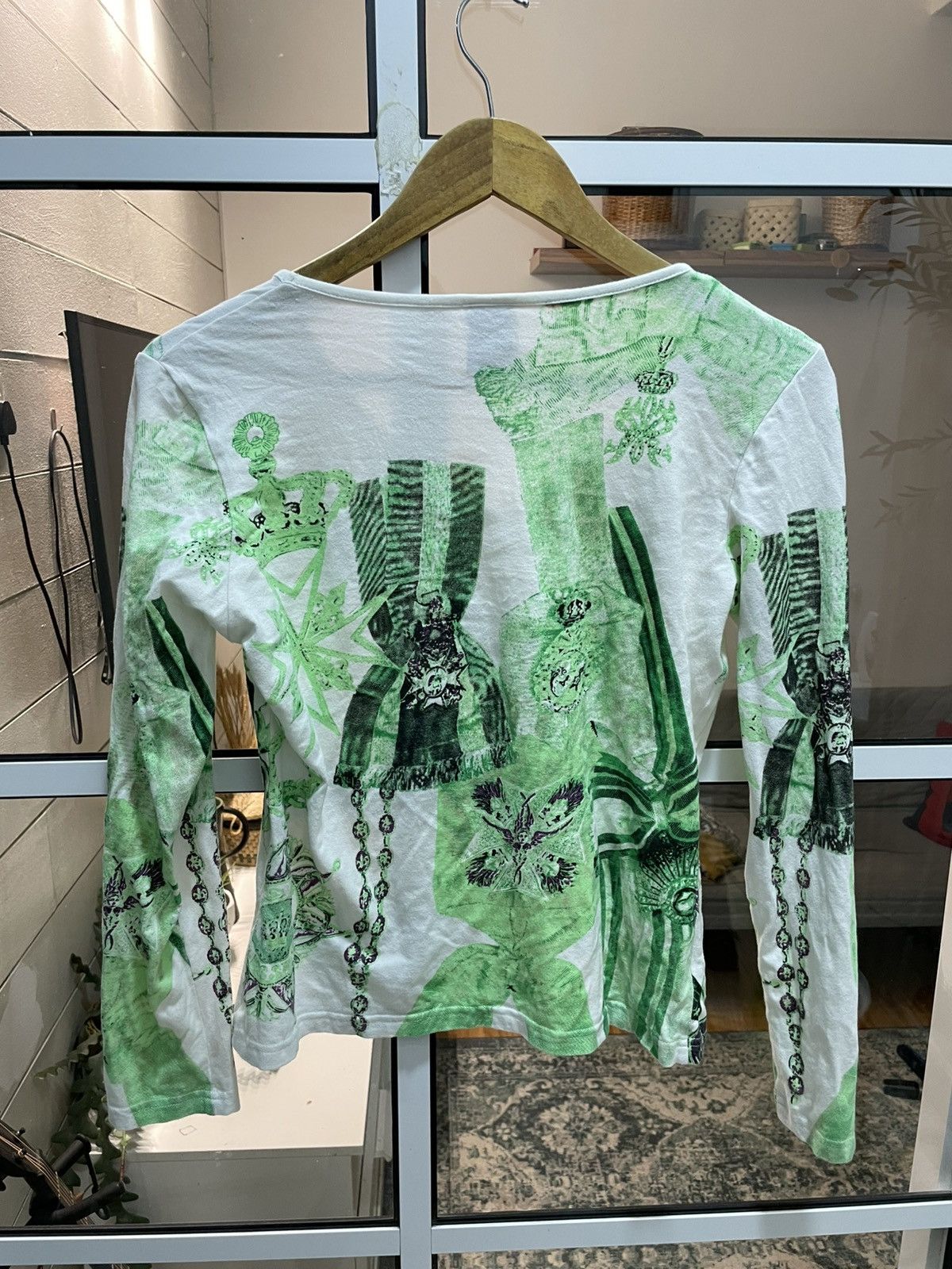 Japanese Brand Save The Queen Italian Designer Mesh Tatoo L/S Shirt (Lycra) Size US L / EU 52-54 / 3 - 2 Thumbnail