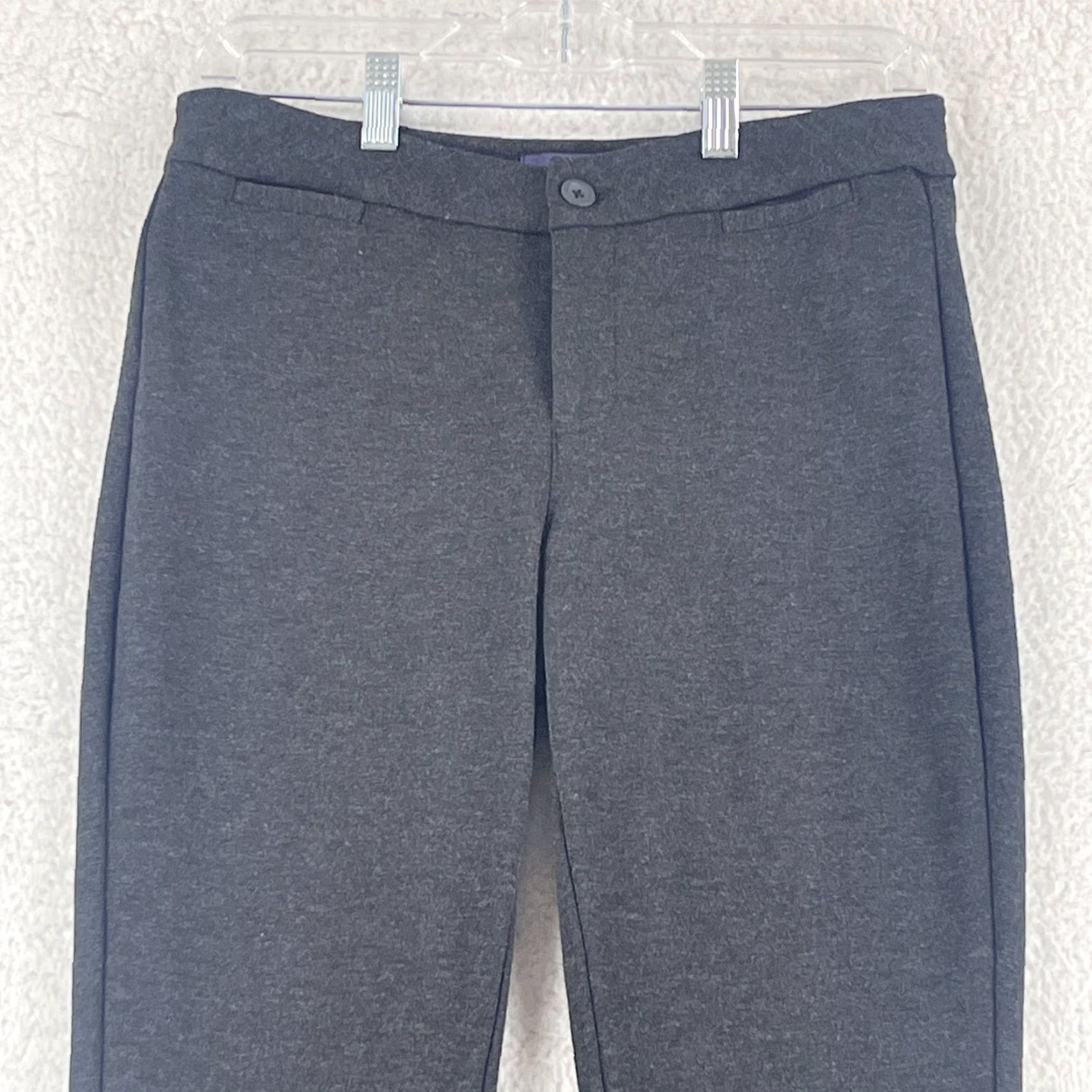 NYDJ NYDJ Petites Gray Ponte Knit Bootcut Pants Womens Mid-Rise Stretch Size 4P Size 27" / US 4 / IT 40 - 2 Thumbnail