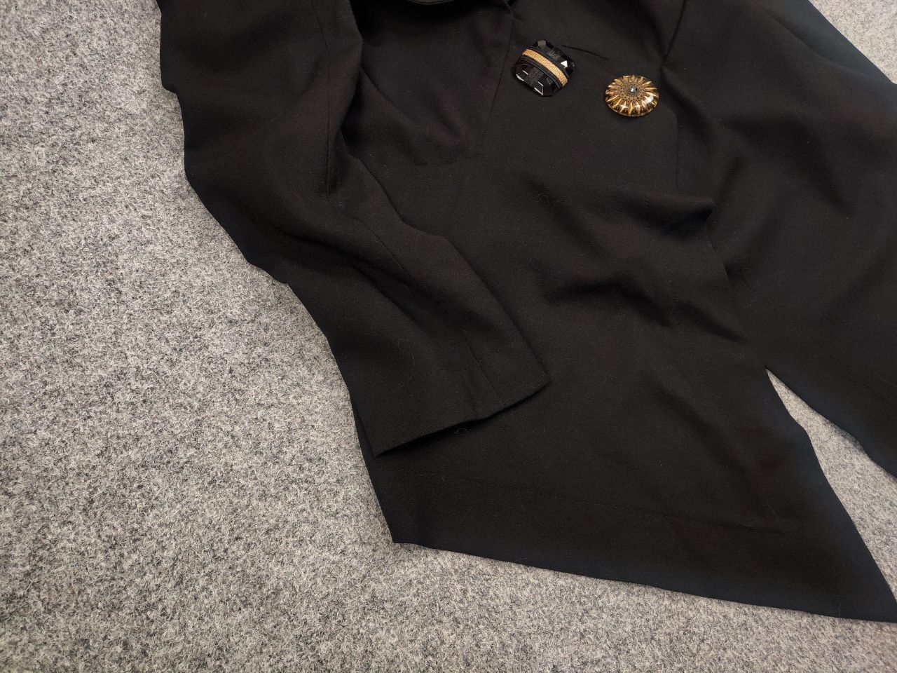 Vintage Vintage Angelo Marani Italy Designer Black Classic Jacket Size M / US 6-8 / IT 42-44 - 6 Thumbnail