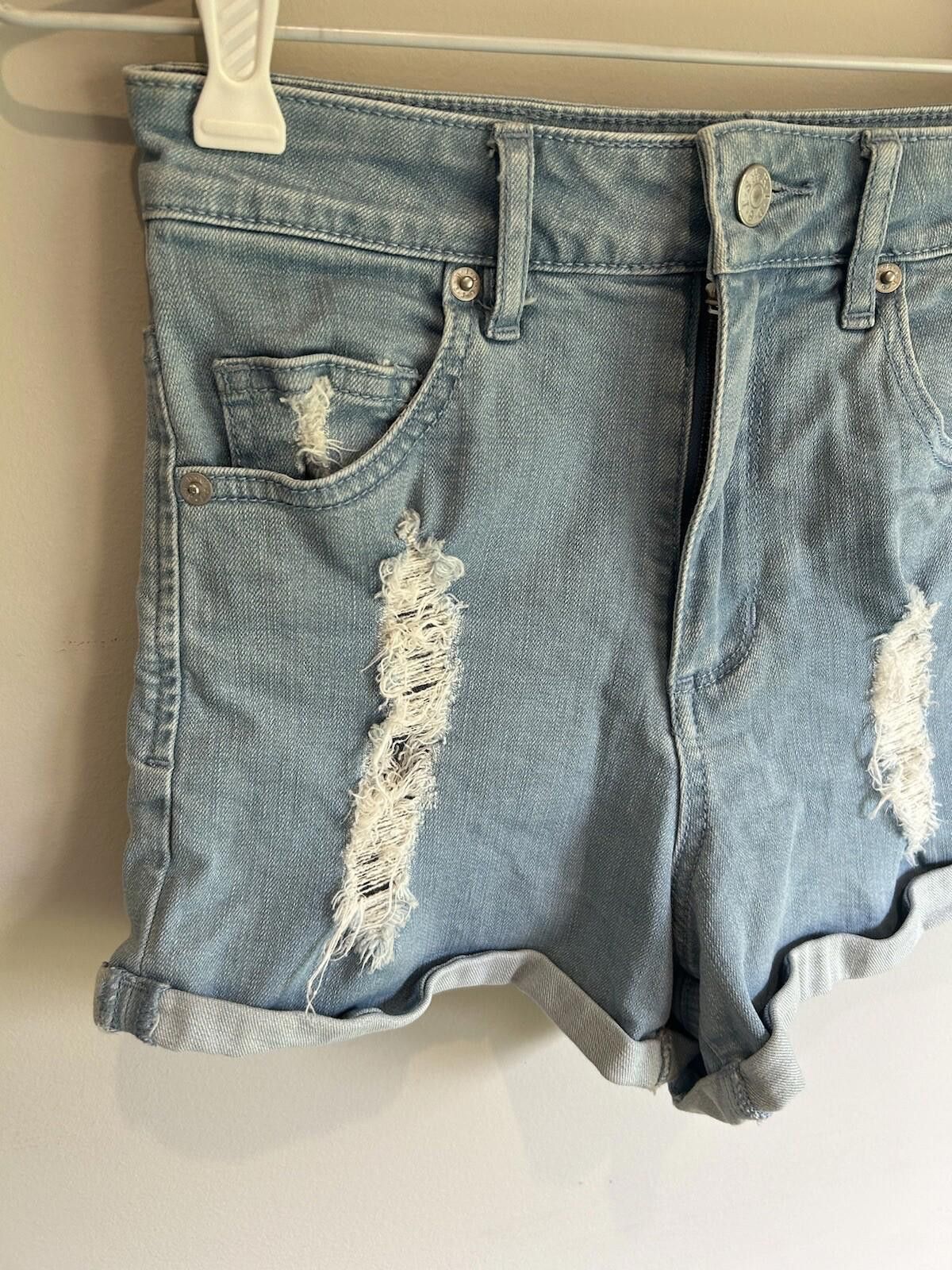 Lee Riders By Lee Denim Blue Jean Shorts Reg Fit Zip - Sz 7 (003 Size 25" / US 0 / IT 36 - 6 Thumbnail