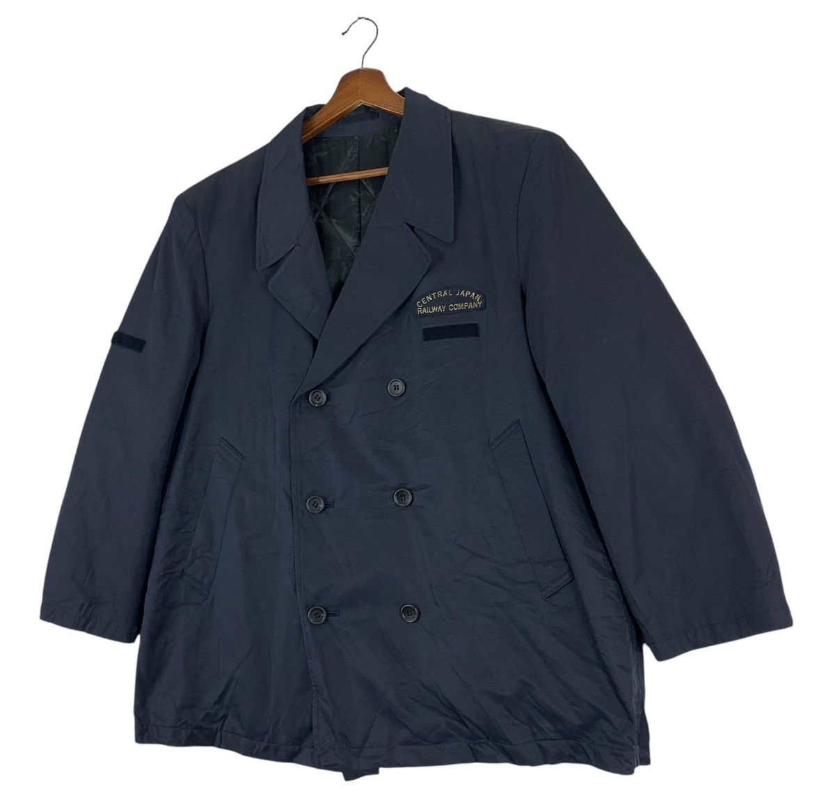 Yohji Yamamoto VINTAGE YOHJI YAMAMOTO RAILWAY COMPANY DOUBLE BREAST COAT Size US L / EU 52-54 / 3 - 2 Thumbnail