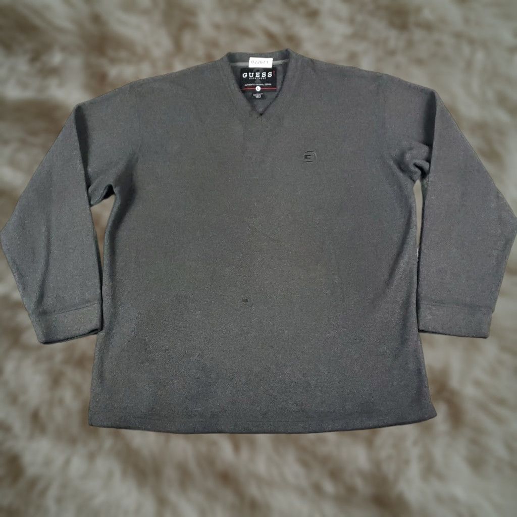 Guess GUESS Sweater Mens Large Gray Casual Pullover Long Sleeve Sweatshirt Size US L / EU 52-54 / 3 - 1 Thumbnail