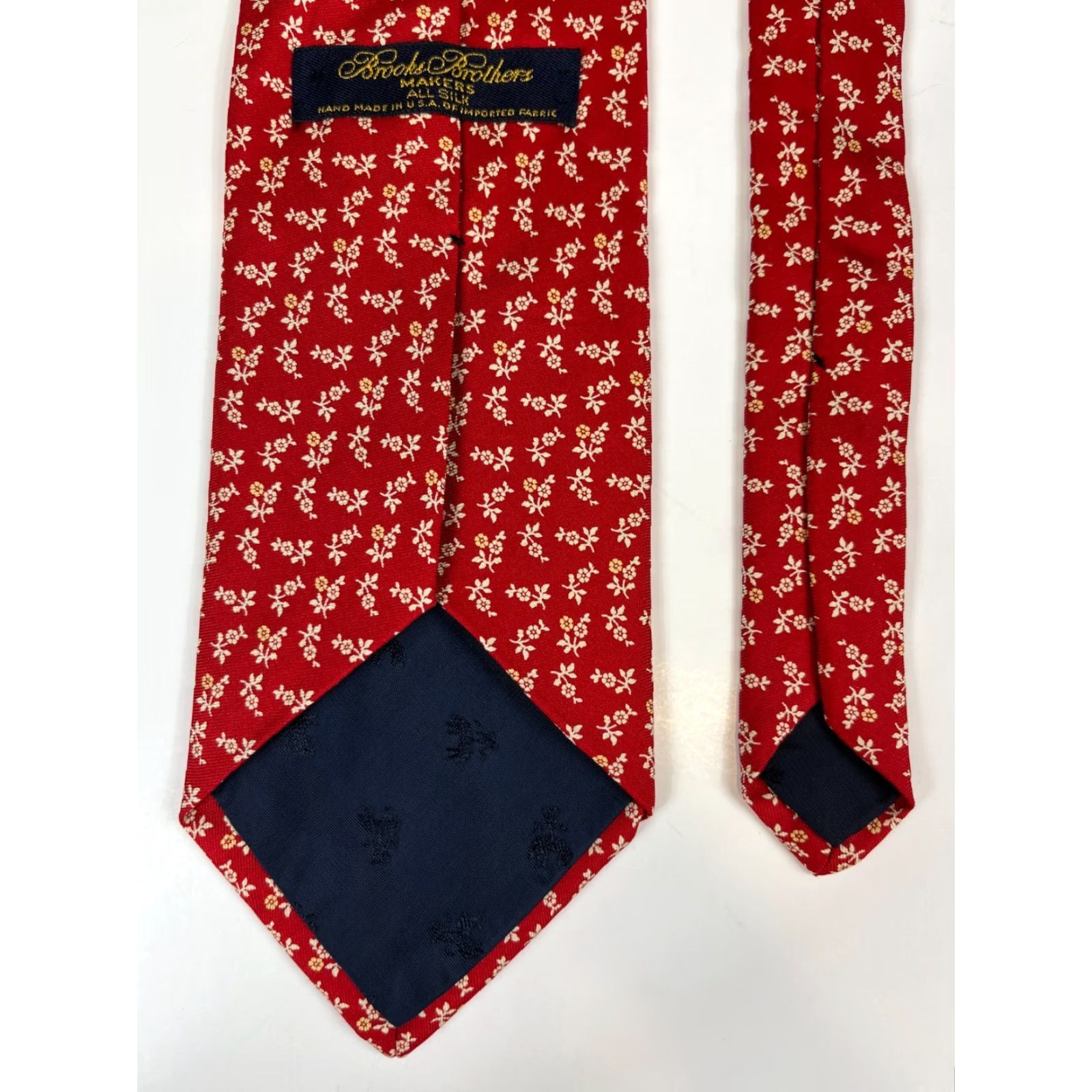 Brooks Brothers VINTAGE Brooks Brothers Makers Silk Tie Floral Hand Made in USA Size ONE SIZE - 6 Thumbnail