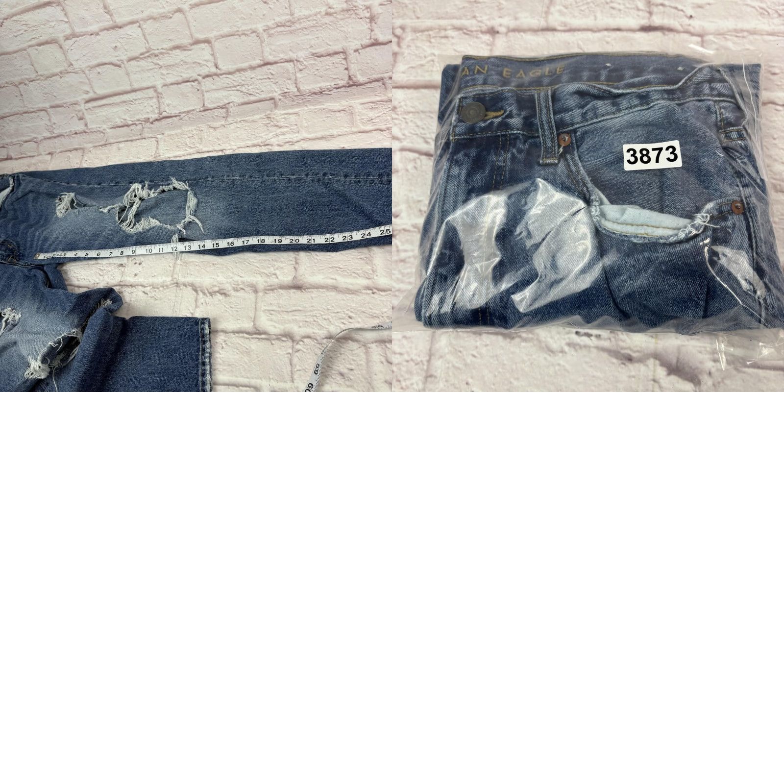 American Eagle Outfitters American Eagle Outfitters Jeans Mens 33x26 Blue Distressed Straight Denim Size US 33 - 9 Thumbnail
