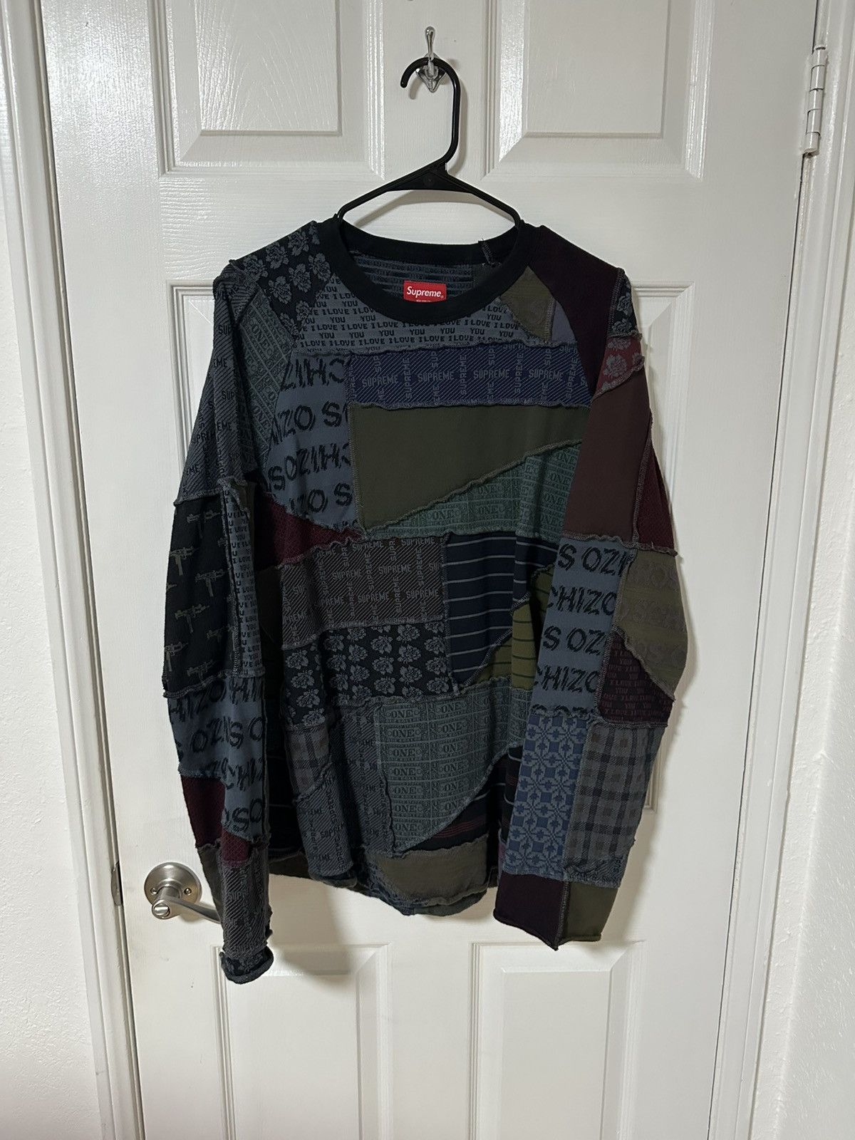 Supreme Jacquard Patchwork Long Sleeve Top