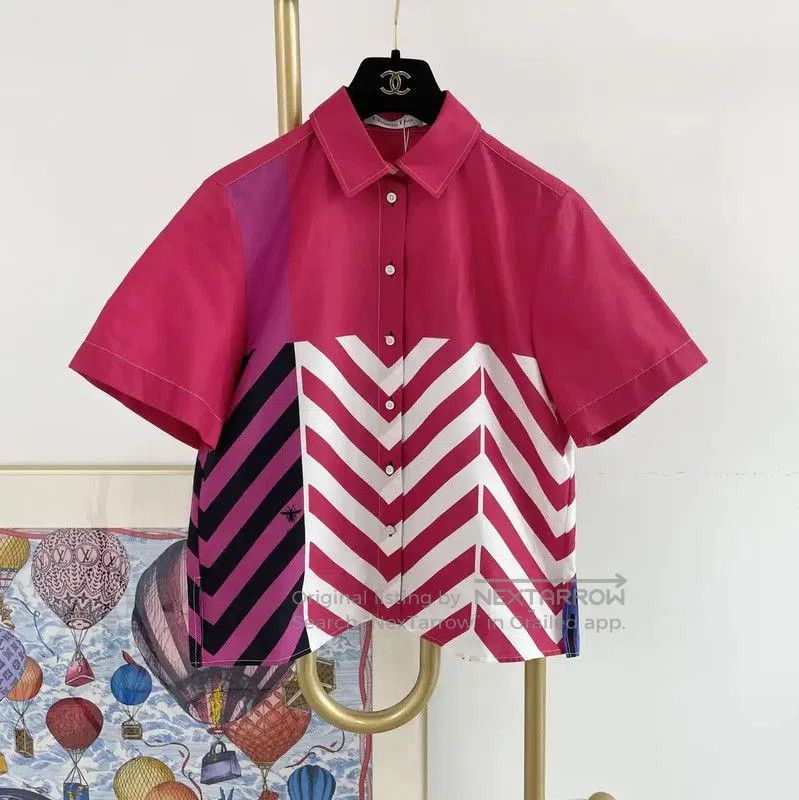 Dior Dior Colorful Cotton Short Sleeve Shirt . Size S / US 4 / IT 40 - 1 Thumbnail