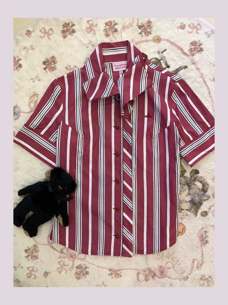 Vivienne Westwood Vivienne Westwood Vintage Striped Short Sleeve Shirt - dmc Size US M / EU 48-50 / 2 - 1 Thumbnail