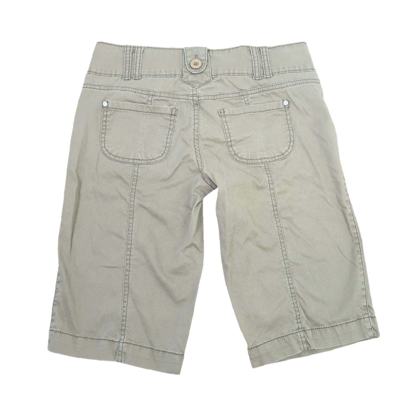 L.E.I. VINTAGE Y2K LEI khaki brown low rise bermuda shorts 7 Women Bermuda Casual Cotton Inseam 13" Rise 7.5" Spring Summer Size 28" / US 6 / IT 42 - 3 Thumbnail