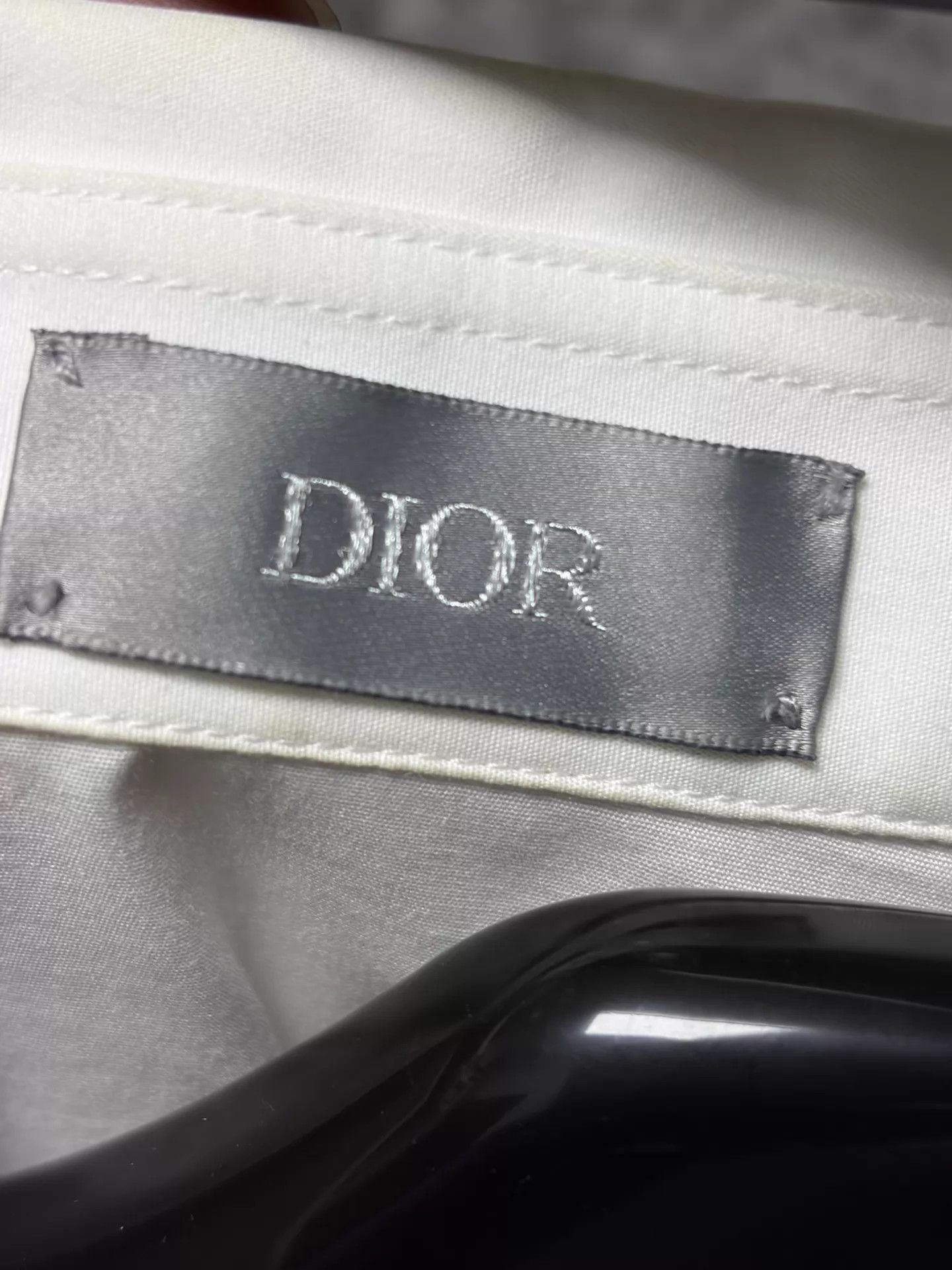 Dior Dior men's white long-sleeve shirt 37 xs metal Dior Size US XS / EU 42 / 0 - 3 Thumbnail