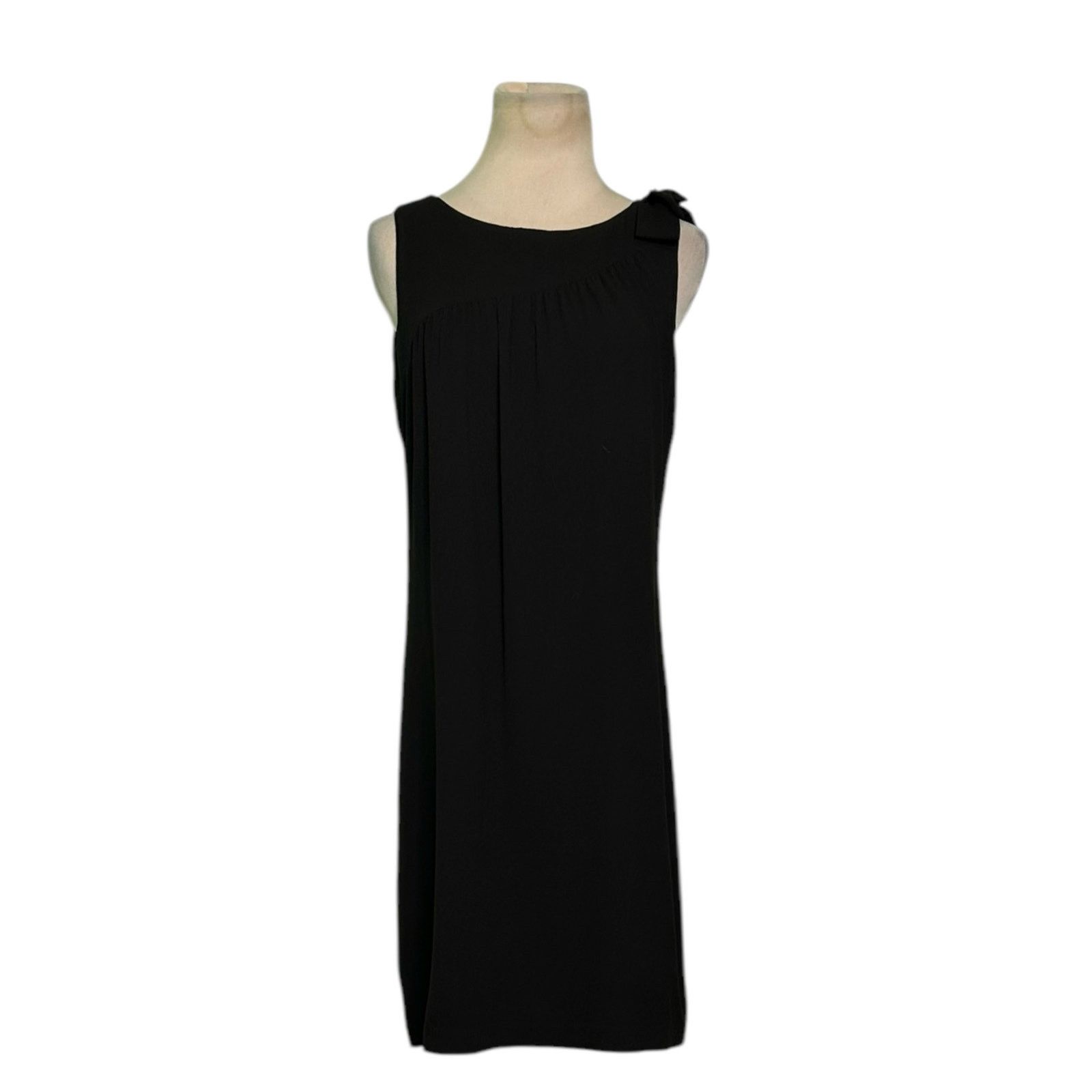 Trina Turk TRINA TURK black crepe shoulder bow sleeveless dress size 2 Size XS / US 0-2 / IT 36-38 - 11 Thumbnail
