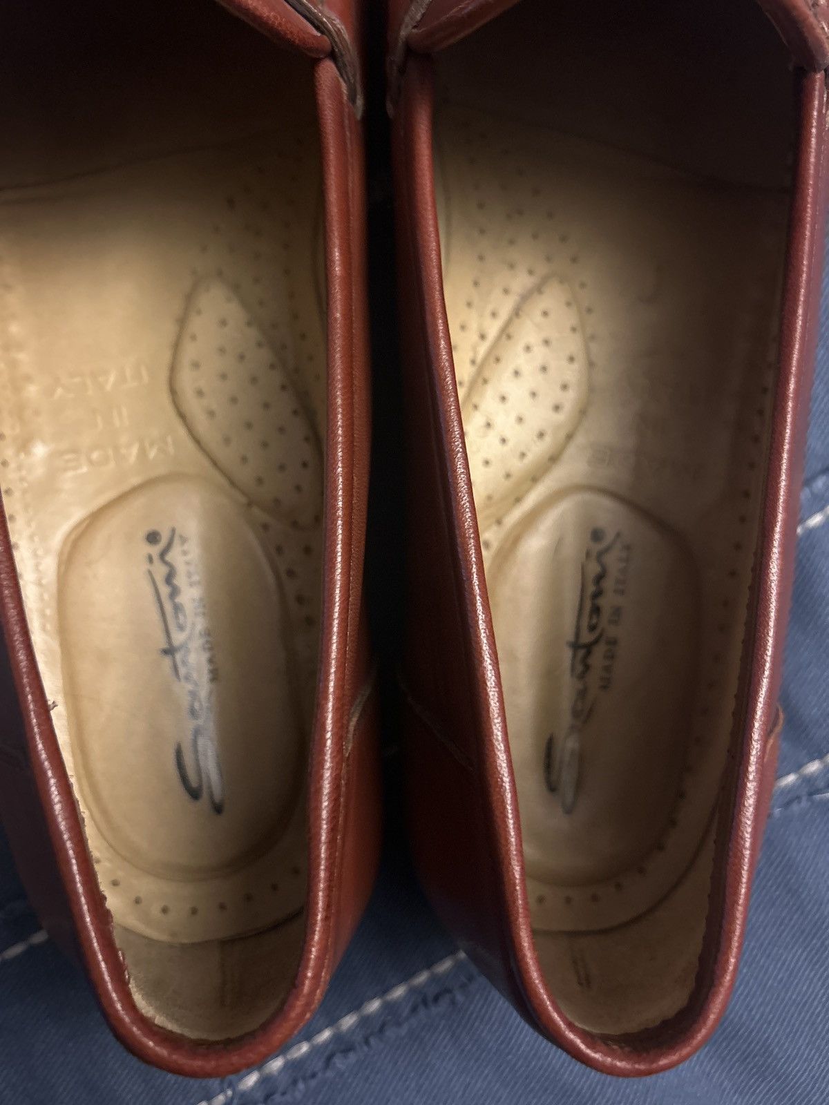 Santoni Santoni Authentic Italian Leather Loafers Size US 11 / EU 44 - 6 Thumbnail