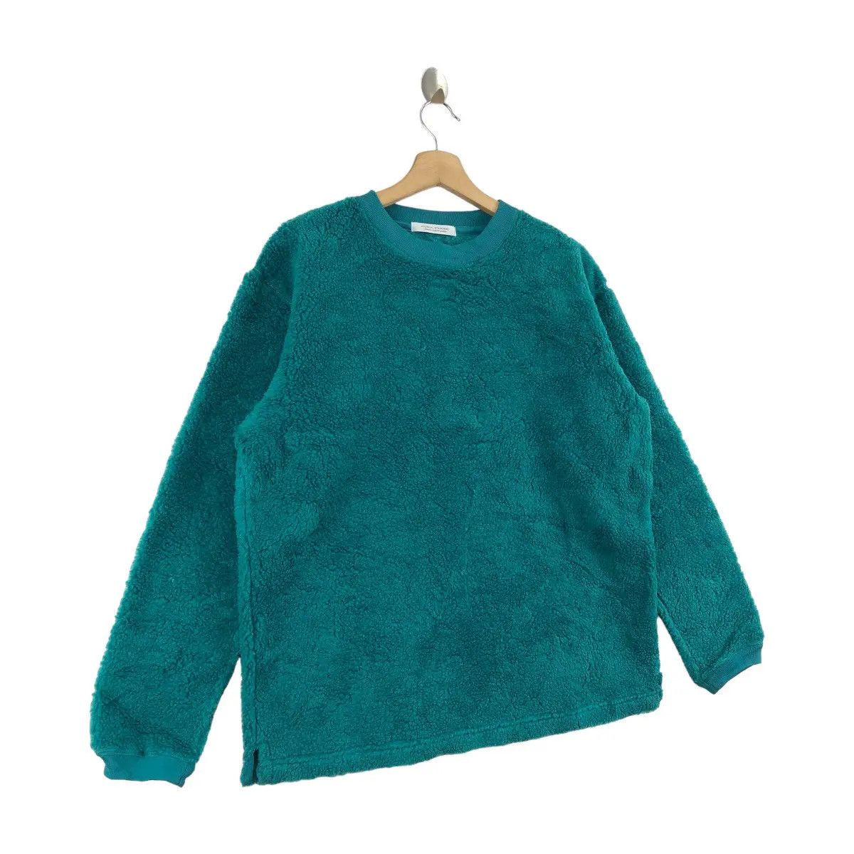 Journal Standard Vtg JOURNAL STANDARD JAPAN Sherpa Green Fleece Sweater Size S / US 4 / IT 40 - 2 Thumbnail