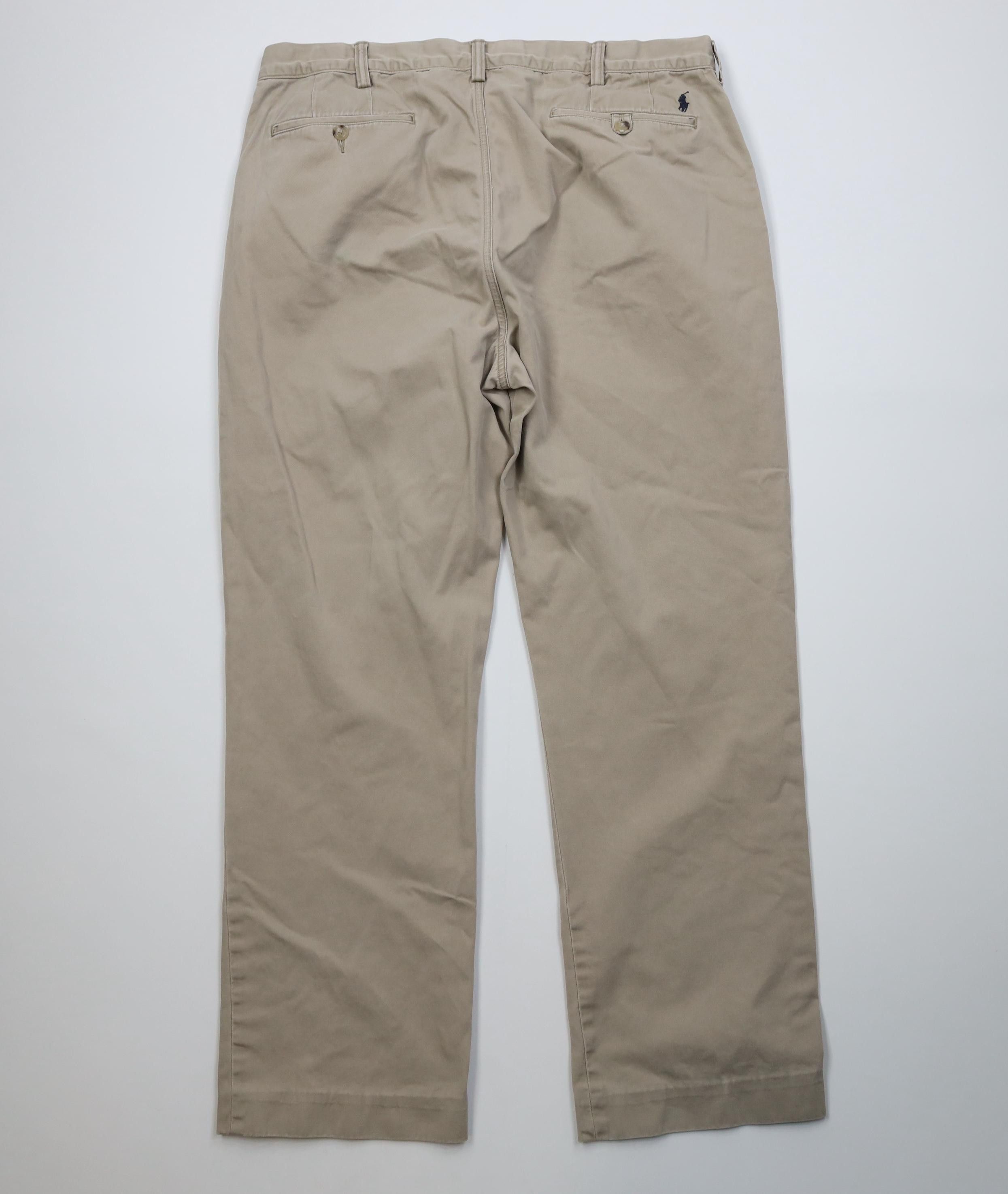 Polo Ralph Lauren Vintage Y2K Ralph Lauren Wide Leg Chino Pants Trousers Beige Size US 38 / EU 54 - 12 Thumbnail