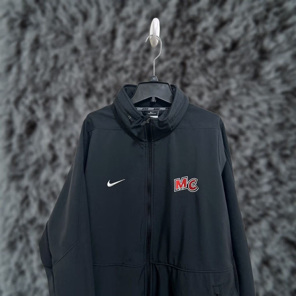 Nike Nike Mens Therma-Fit Sphere Hybrid Jacket XL Black Embroidered Nike Therma 658084010 Mens XL Black Jacket Size US XL / EU 56 / 4 - 1 Thumbnail