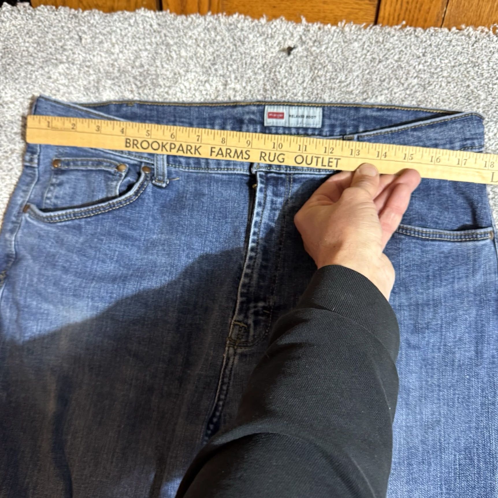 Wrangler Wrangler Jeans Mens 36x34 Relaxed Boot Western Cowboy Casual Streetwear Jeans Mens 36x34 Blue Denim 5-Pocket Bootcut Mens Size US 36 / EU 52 - 3 Thumbnail