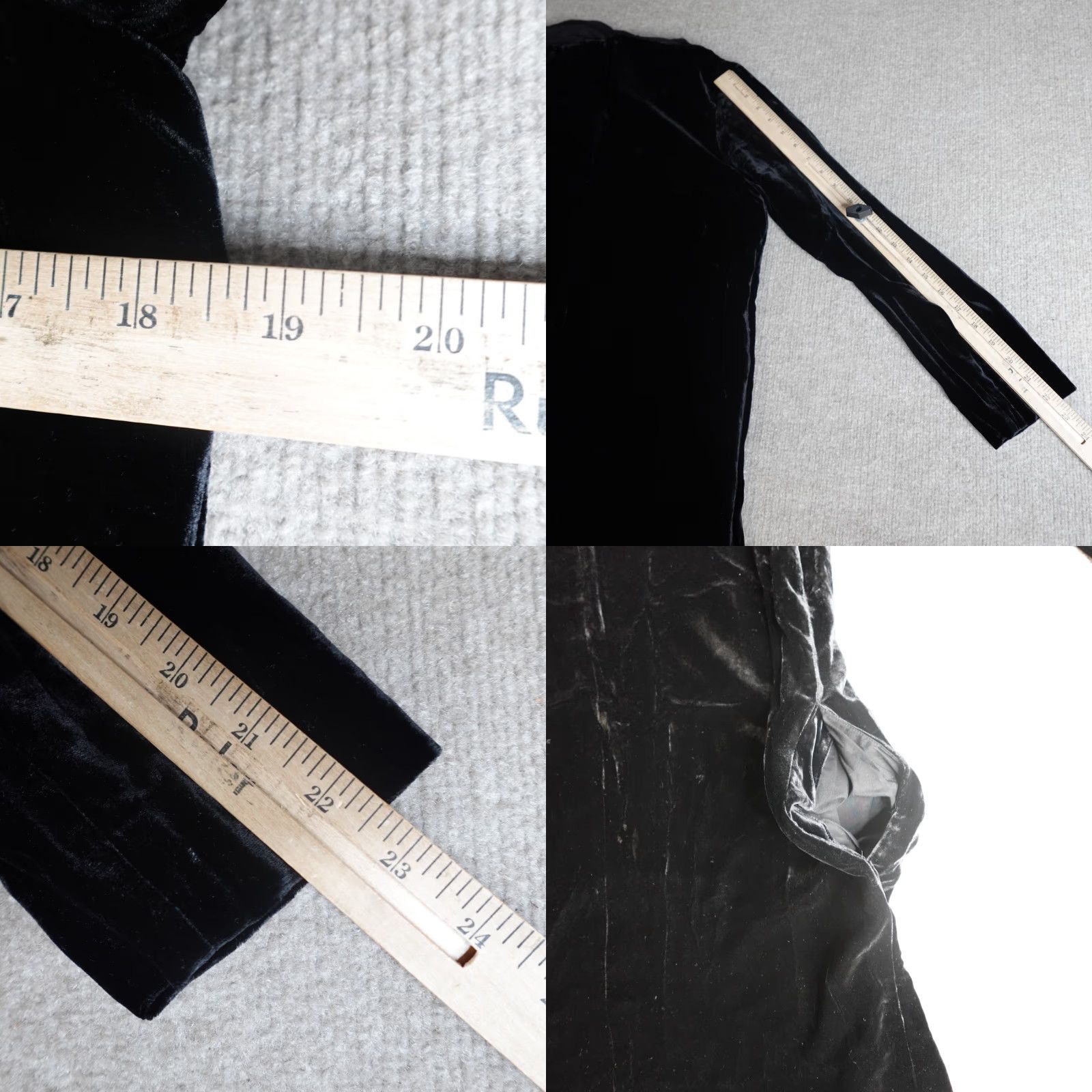 Cos COS Dress Womens 6 Black Velvet Long Sleeve Pockets Sheath Rayon Silk Solid Size M / US 6-8 / IT 42-44 - 8 Thumbnail