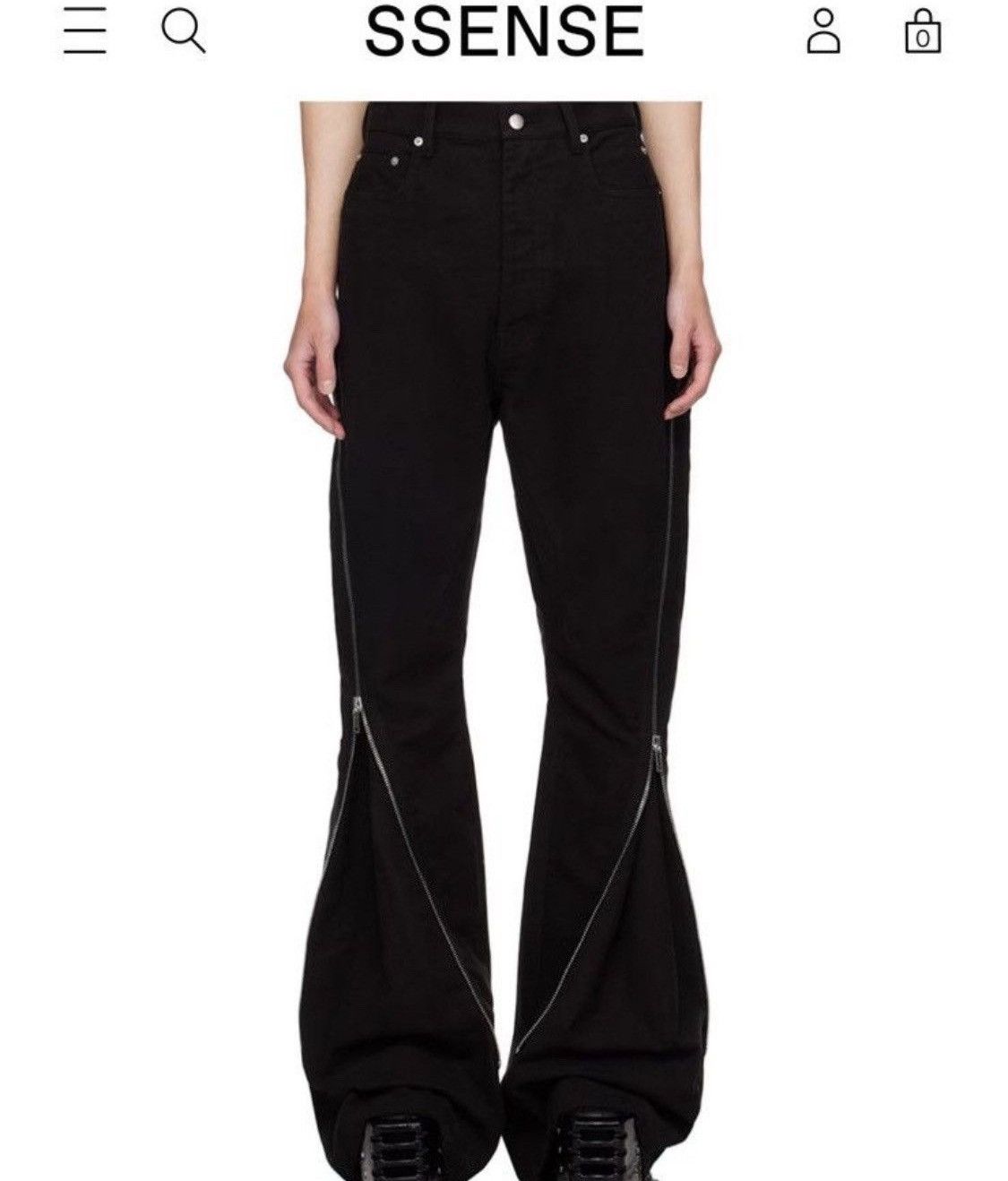 Rick Owens Drkshdw $1505 BOLAN BANANA JEANS FLARED SKINNY SLIM DENIM BOOT CUT Size US 34 / EU 50 - 2 Thumbnail