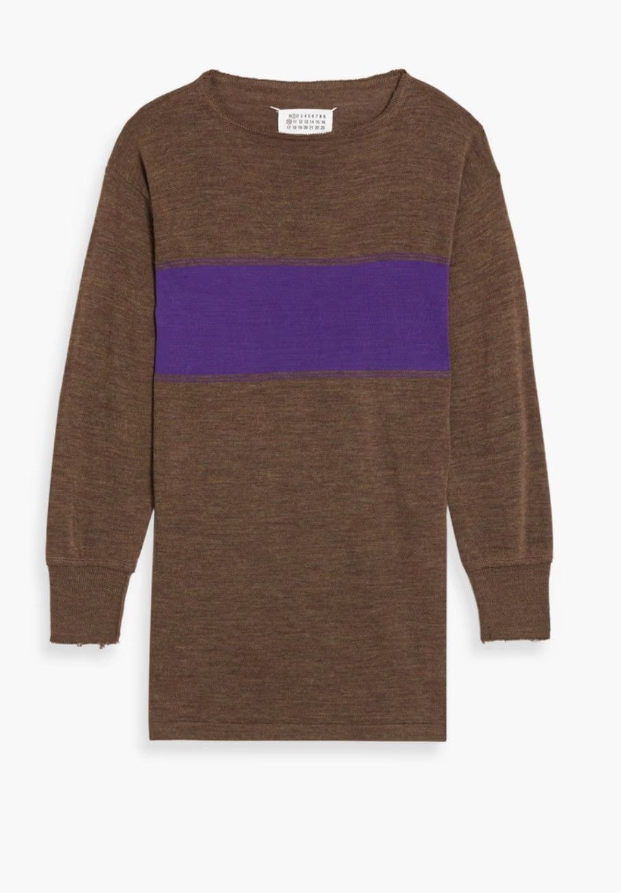 Maison Margiela Maison Margiela - Striped Wool-Blend Sweater Size US XS / EU 42 / 0 - 2 Thumbnail