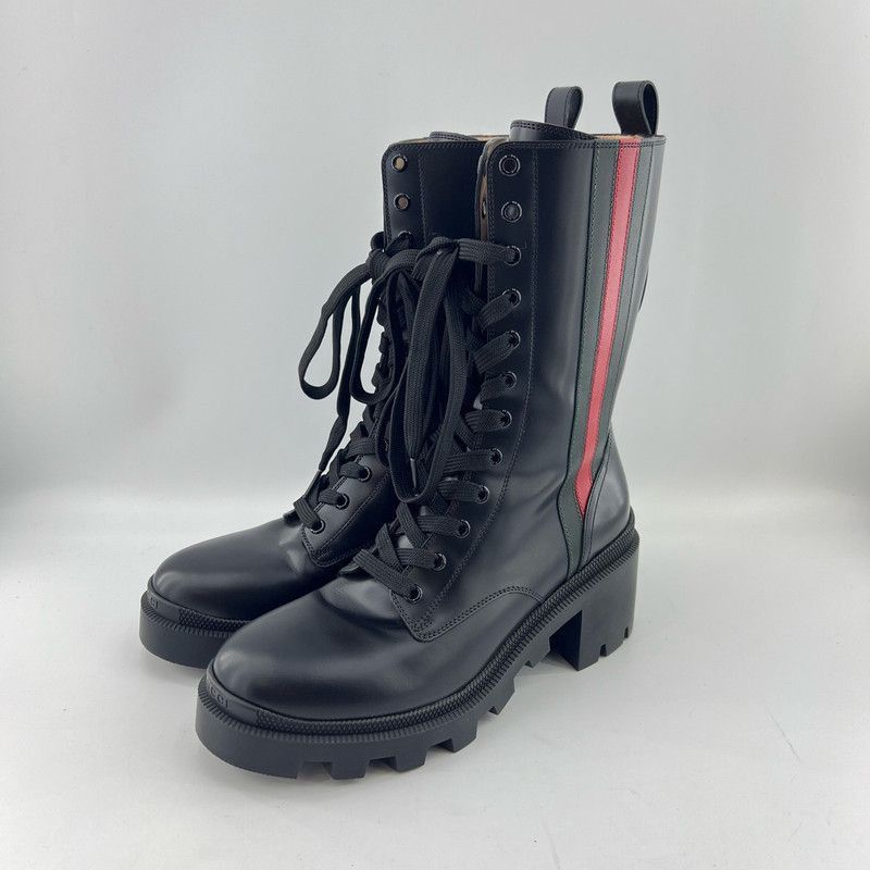 Gucci Women's Black Leather Ankle Boots -
