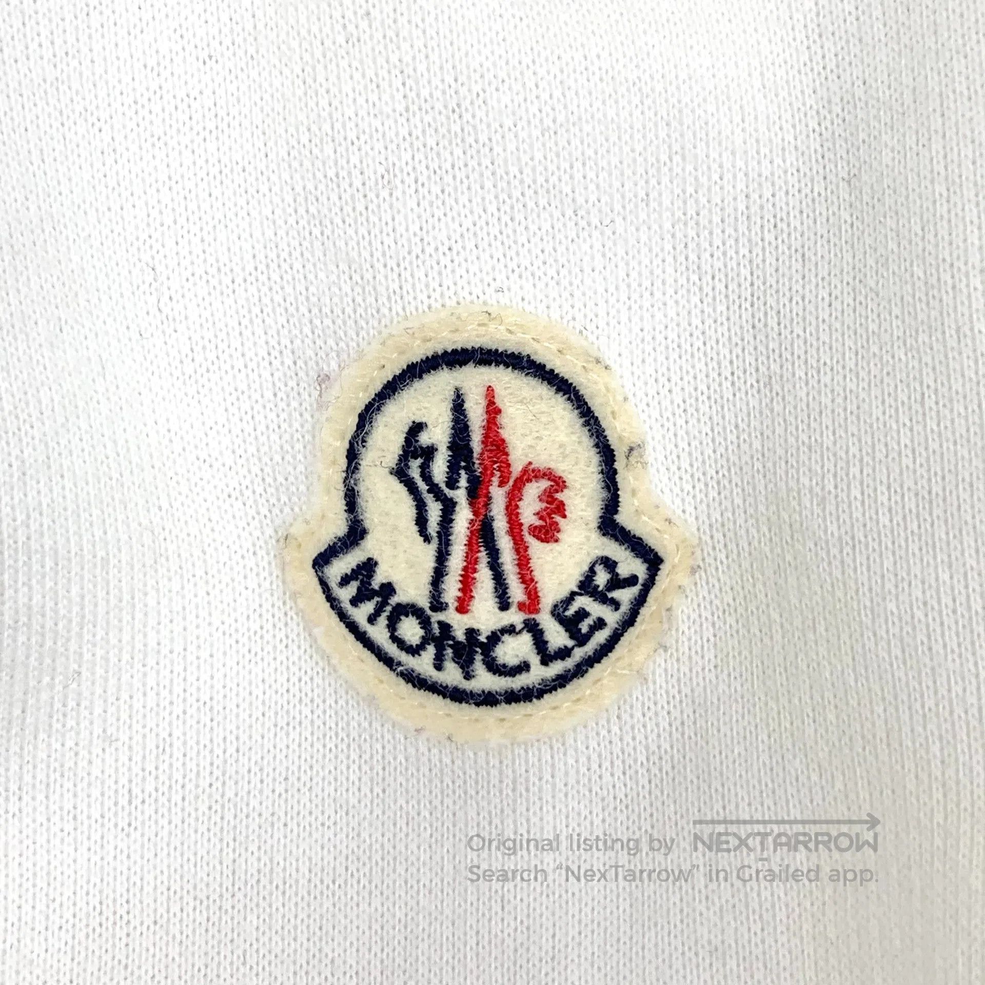 Moncler Moncler White Logo Patch Cotton Round Neck Long-sleeve Swe Size US M / EU 48-50 / 2 - 5 Thumbnail