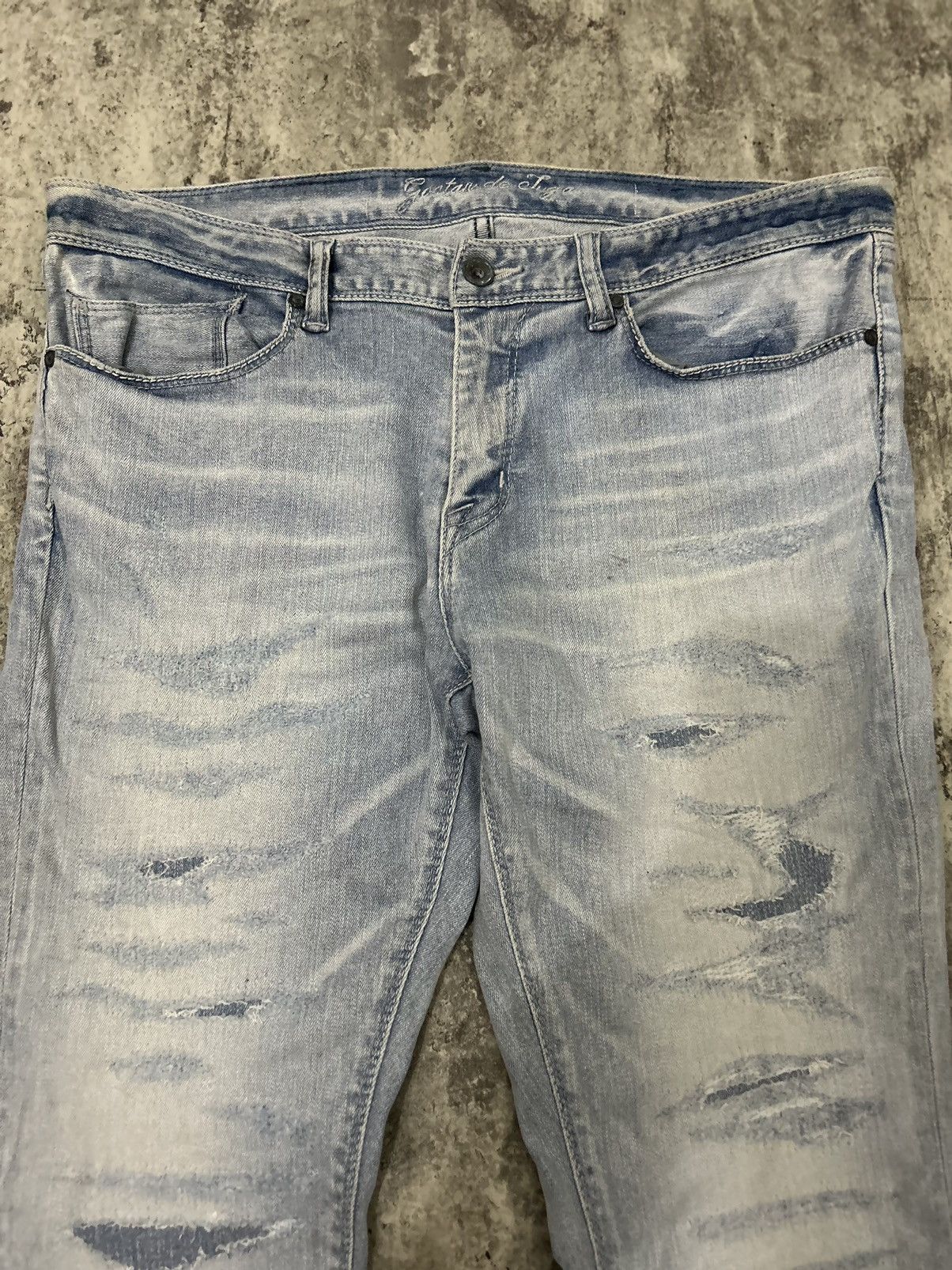 GOSTAR DE FUGA Gostar De Fuga Japan Slim Distressed Jeans Size US 34 / EU 50 - 5 Thumbnail