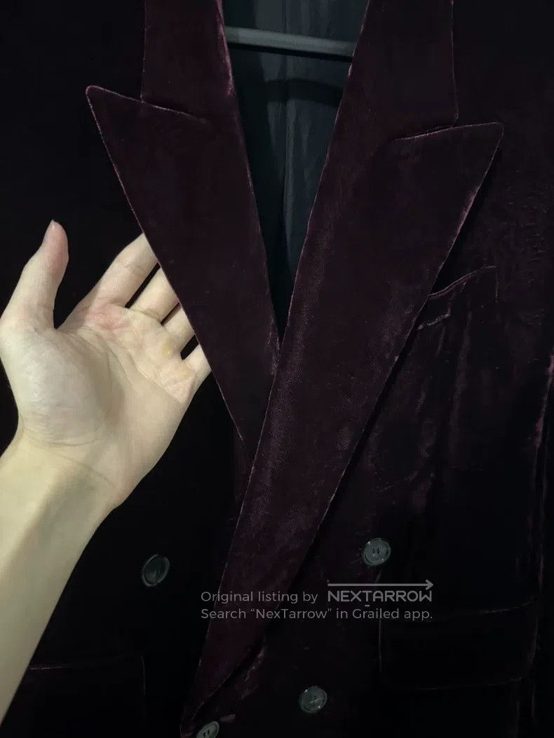 Saint Laurent Paris Saint Laurent Paris Double-breasted deep burgundy velvet s Size M / US 6-8 / IT 42-44 - 3 Thumbnail