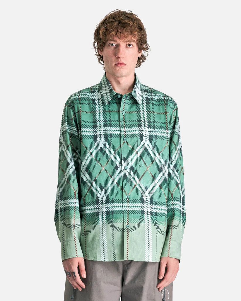 Craig Green o1s1v1r1oon0925 Fade Shirt in Green Plaid Size US M / EU 48-50 / 2 - 1 Thumbnail