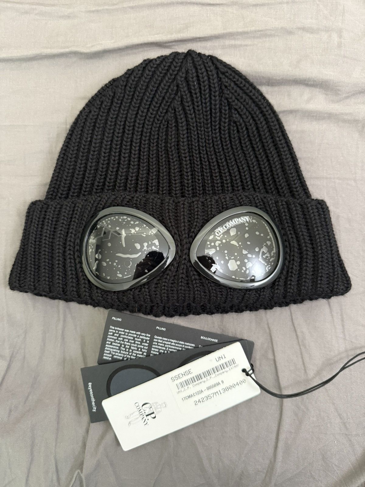 Goggle wool beanie in black - C P Company | Mytheresa