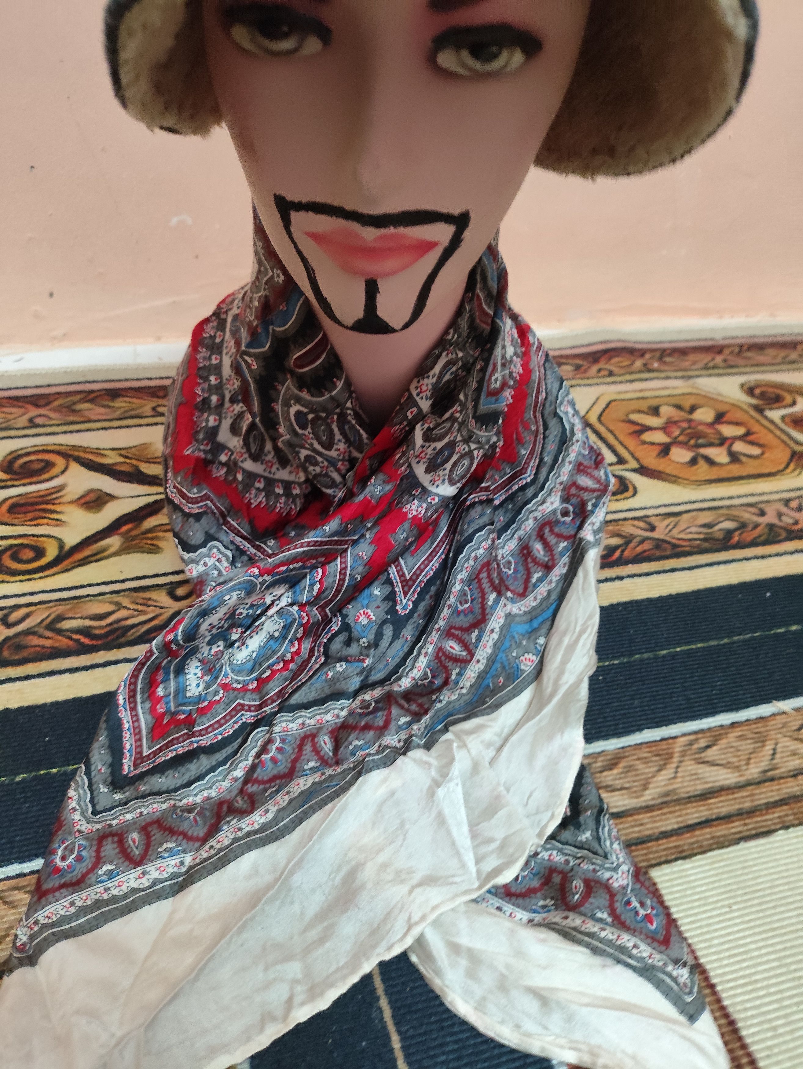 Designer × Vintage Vintage Art Scarves Neckerchief Rare design Size ONE SIZE - 1 Thumbnail