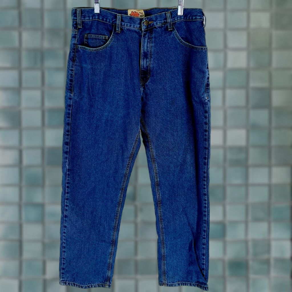 Vintage Field N' Forest Mens High Rise Lined Straight Leg Blue Denim Jeans Size 36X34 Size US 36 / EU 52 - 1 Thumbnail