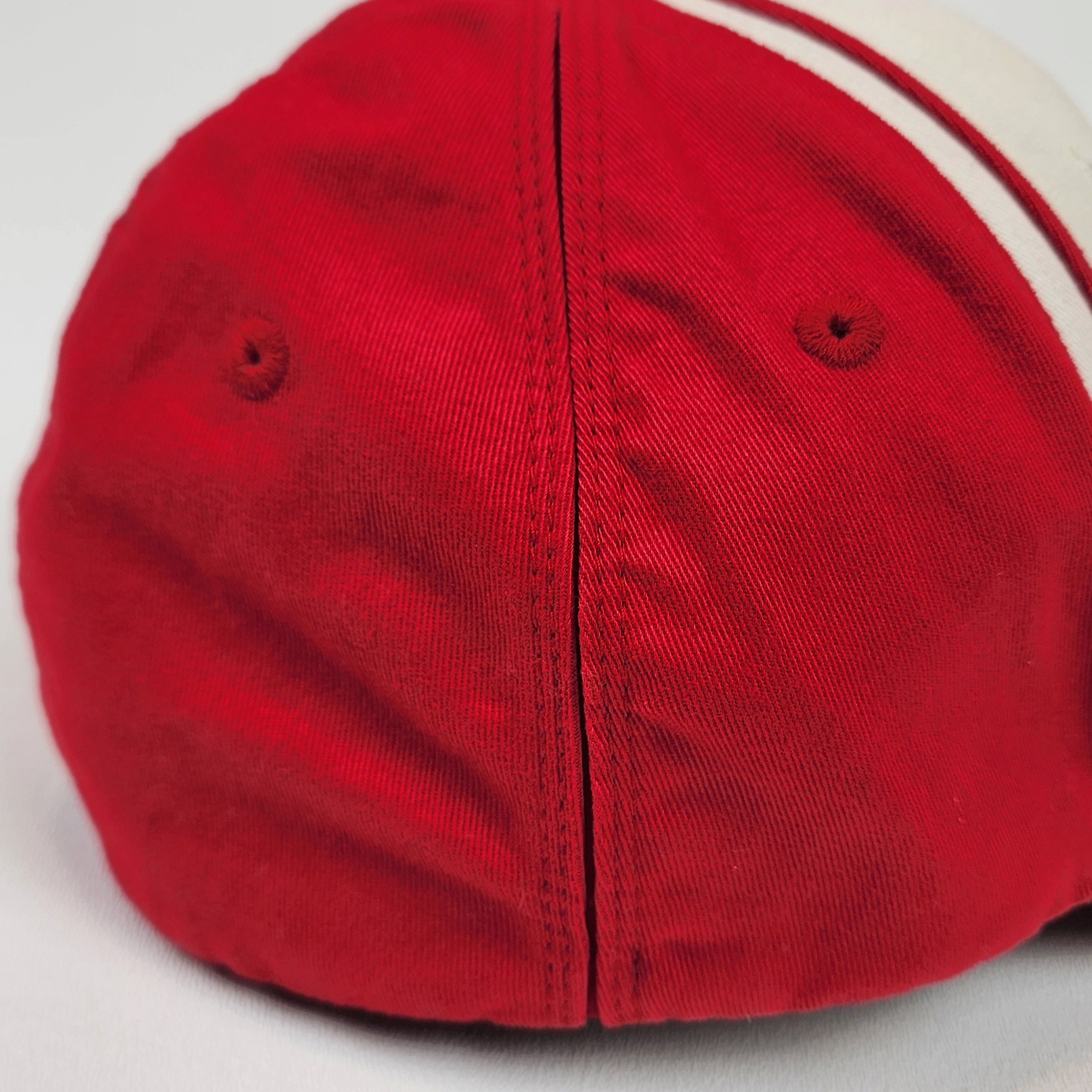 Mossimo Mossimo Y2K Spellout Red White Flex Hat OSFA Size ONE SIZE - 4 Thumbnail